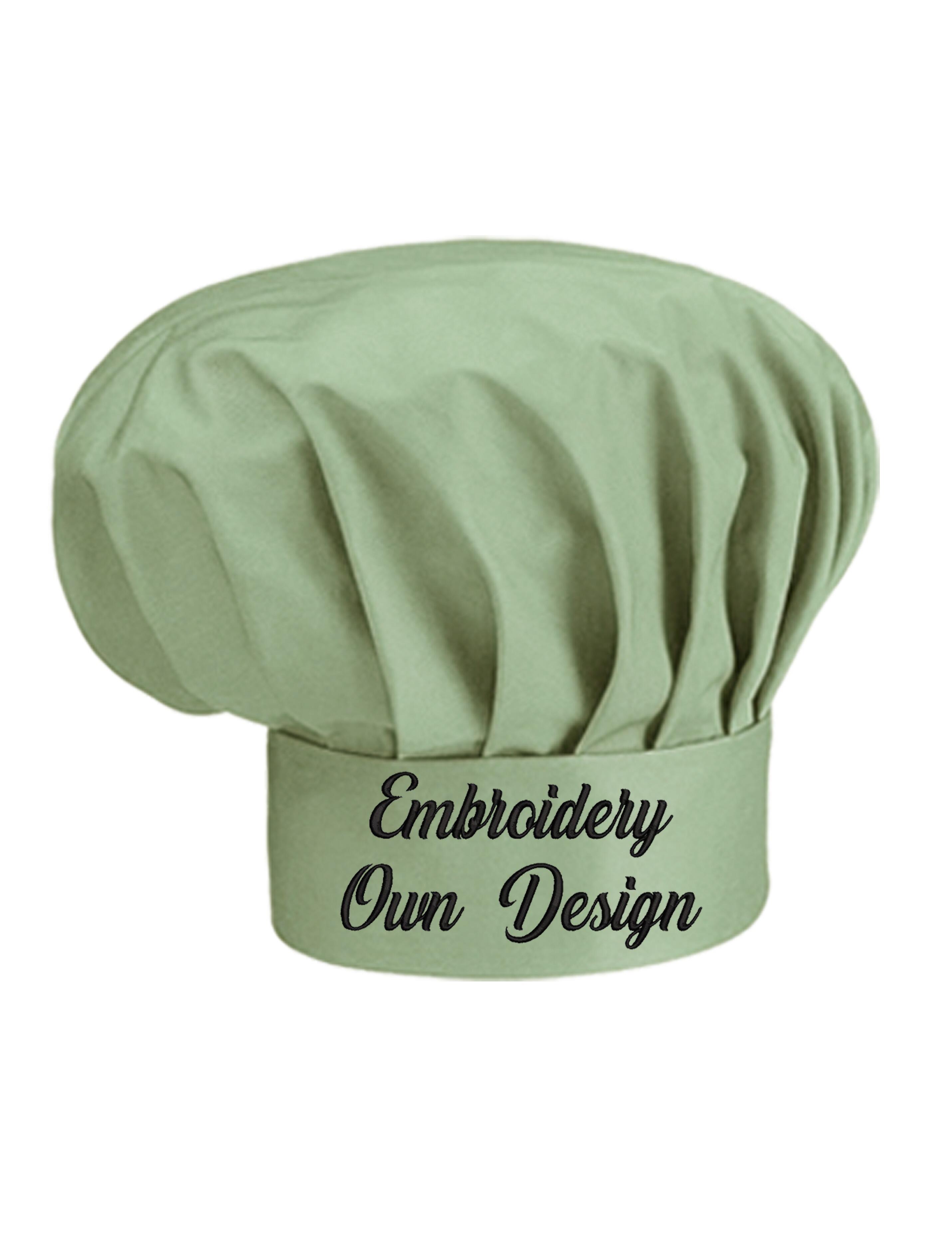 Personalised Kids Chef Hat Pistachio with embroidery