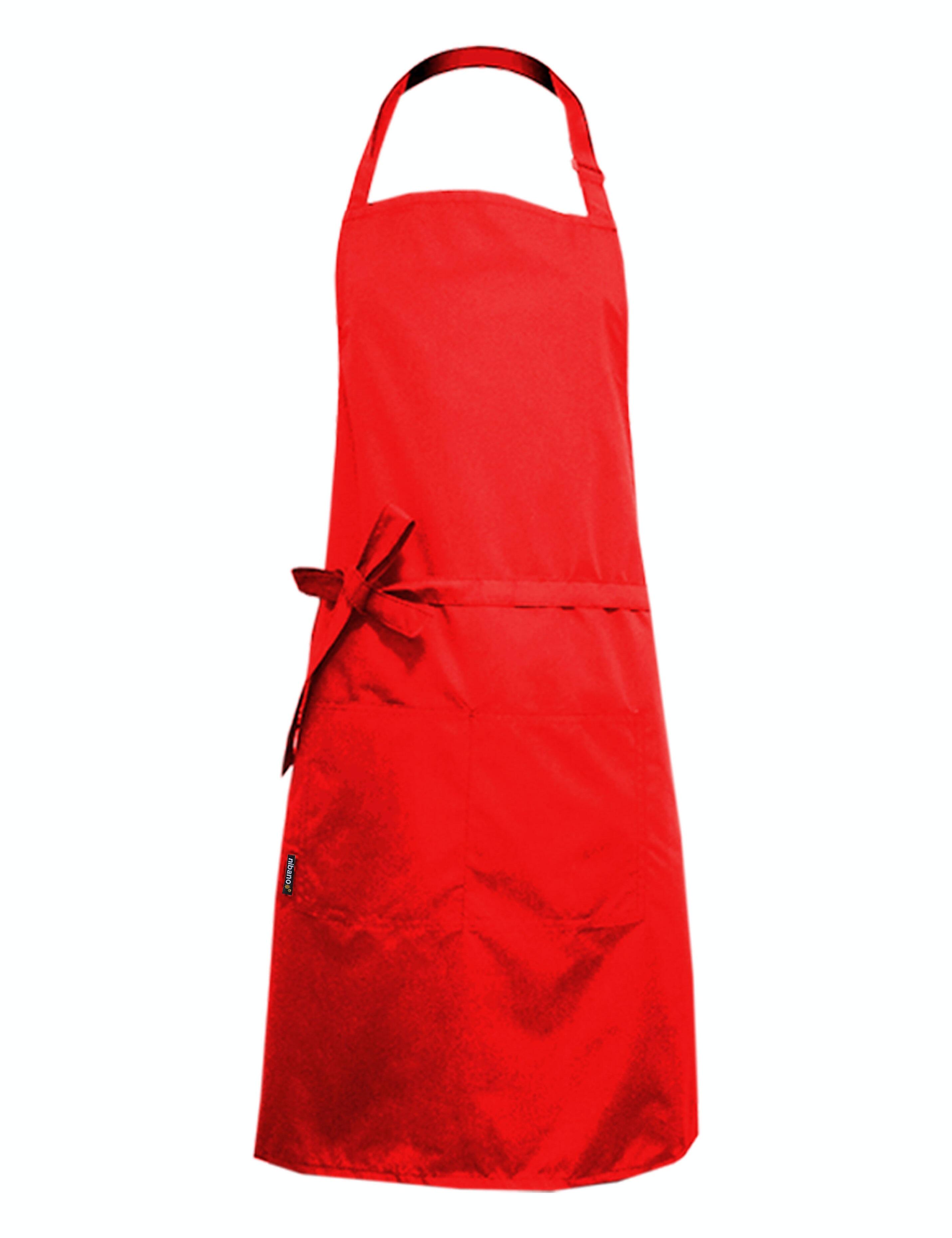 Nibano waterproof hair and beauty salon apron red