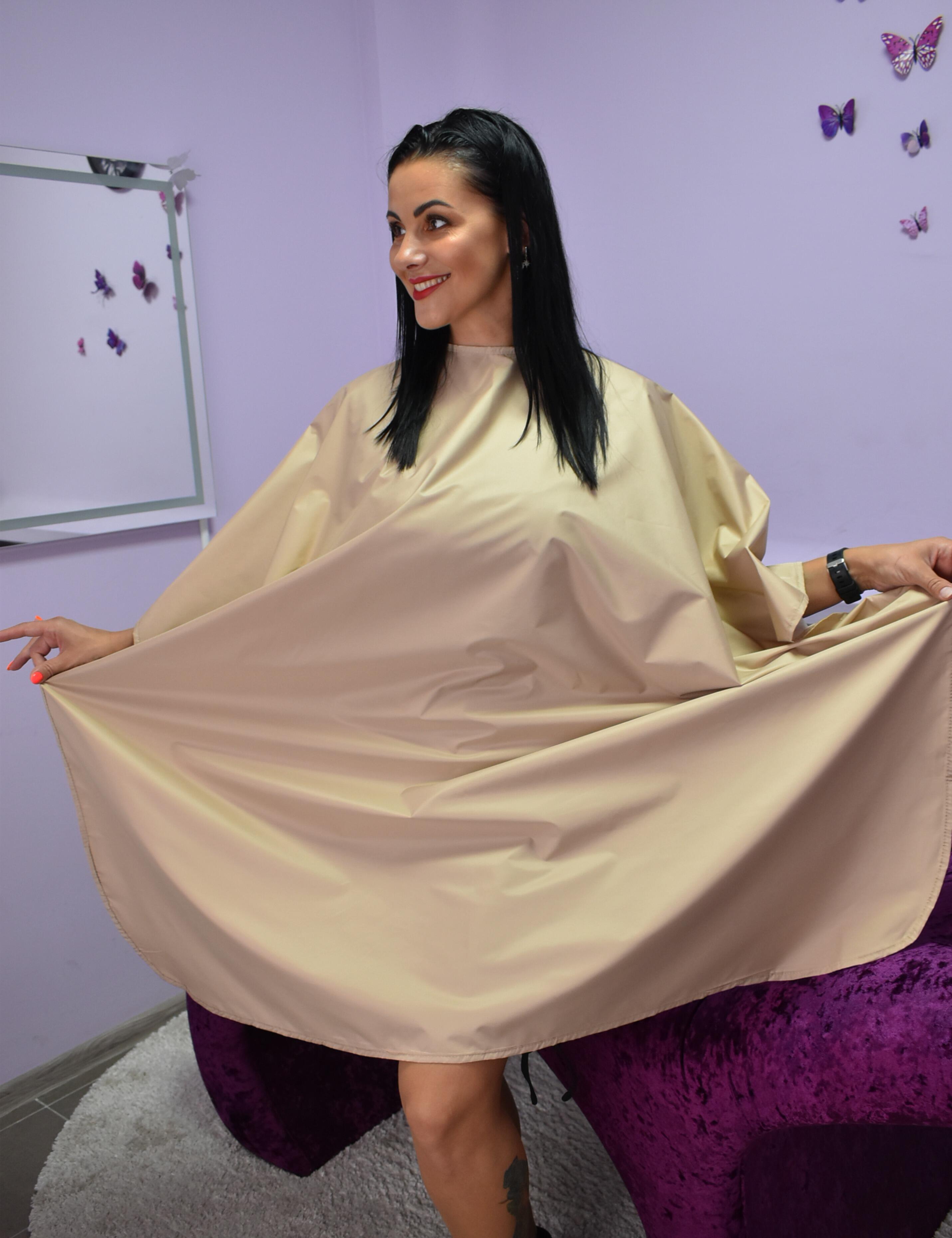 Gown for hairdressers cappuccino