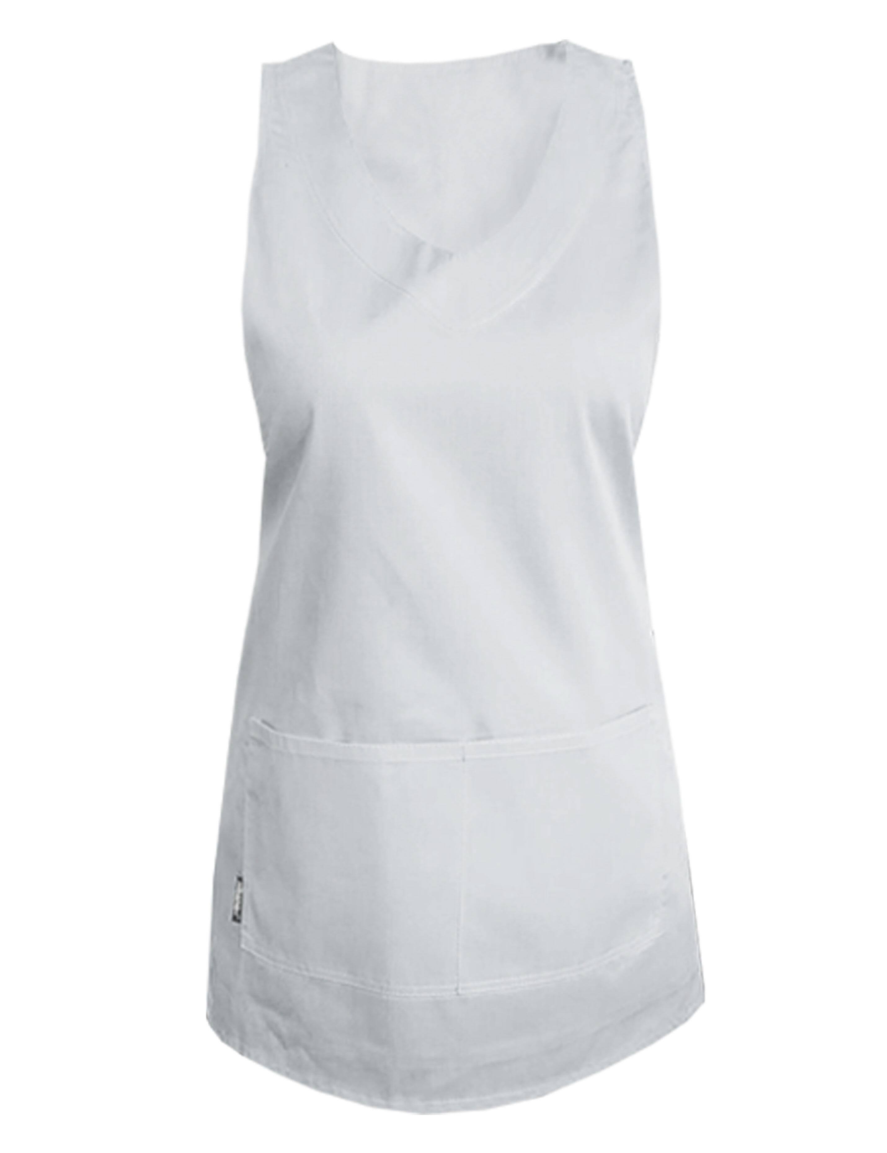 Nibano salon apron white waterproof wrap around