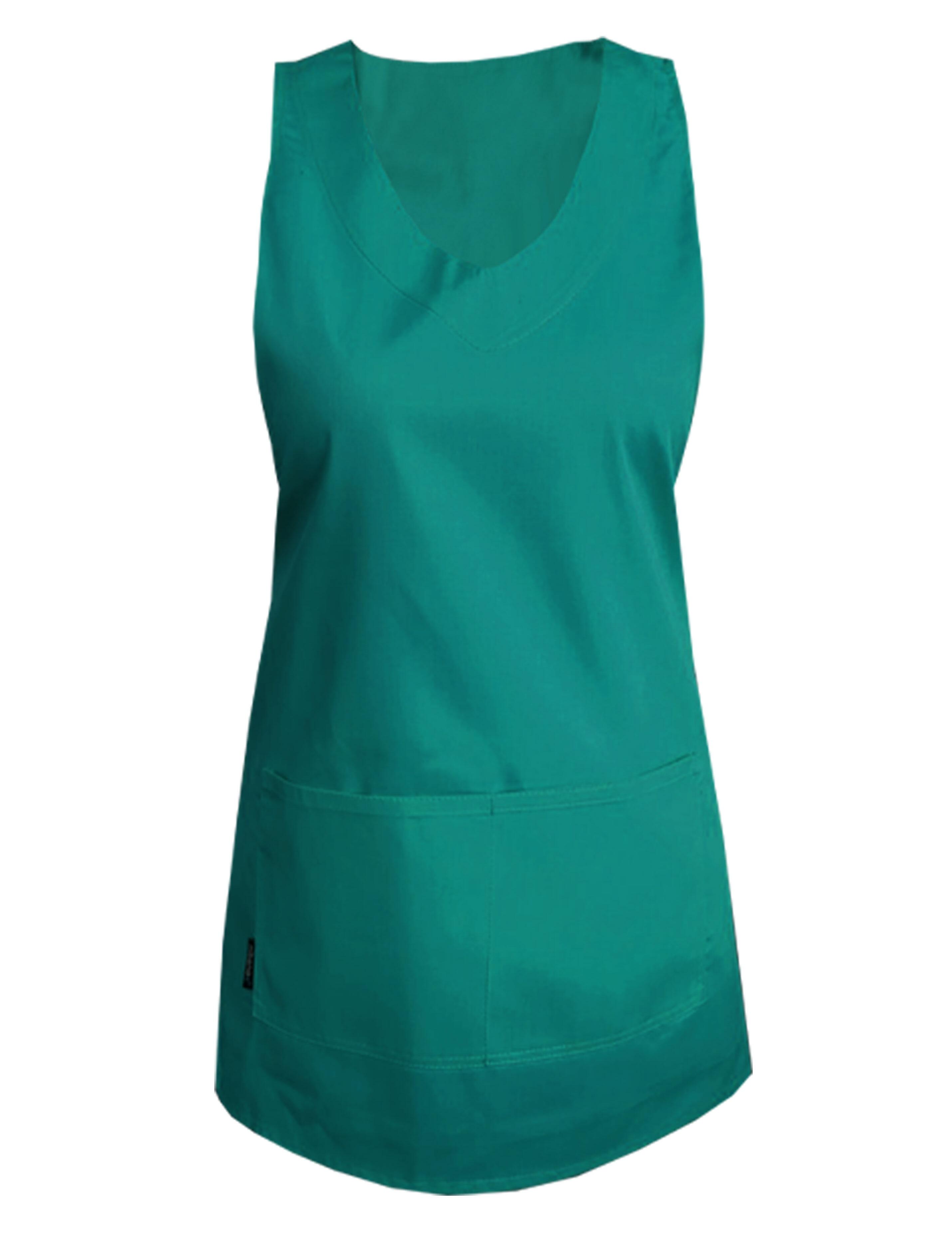 Nibano salon apron teal waterproof wrap around
