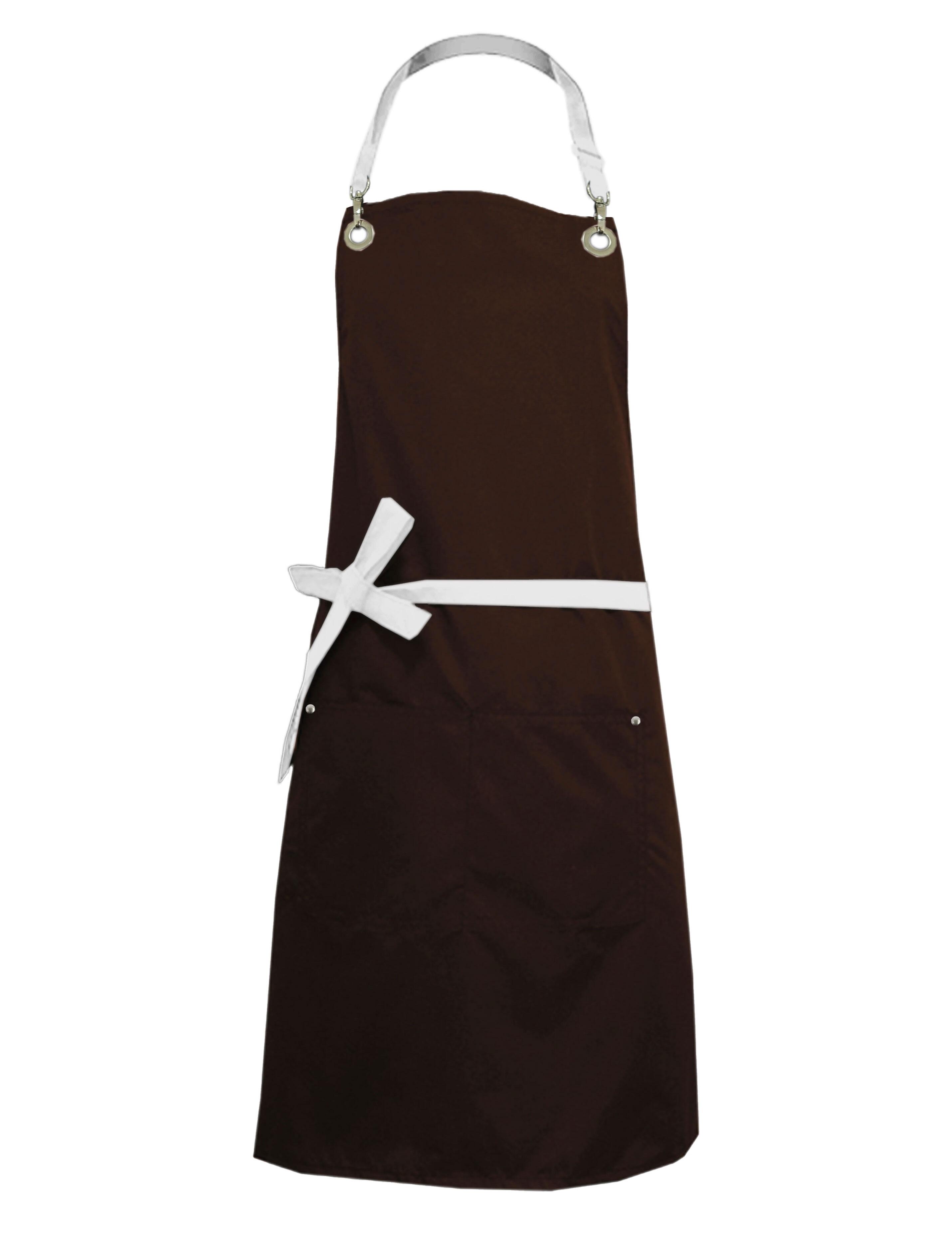 Nibano waterproof bi-colour luxury hairdressing and grooming apron chocolate