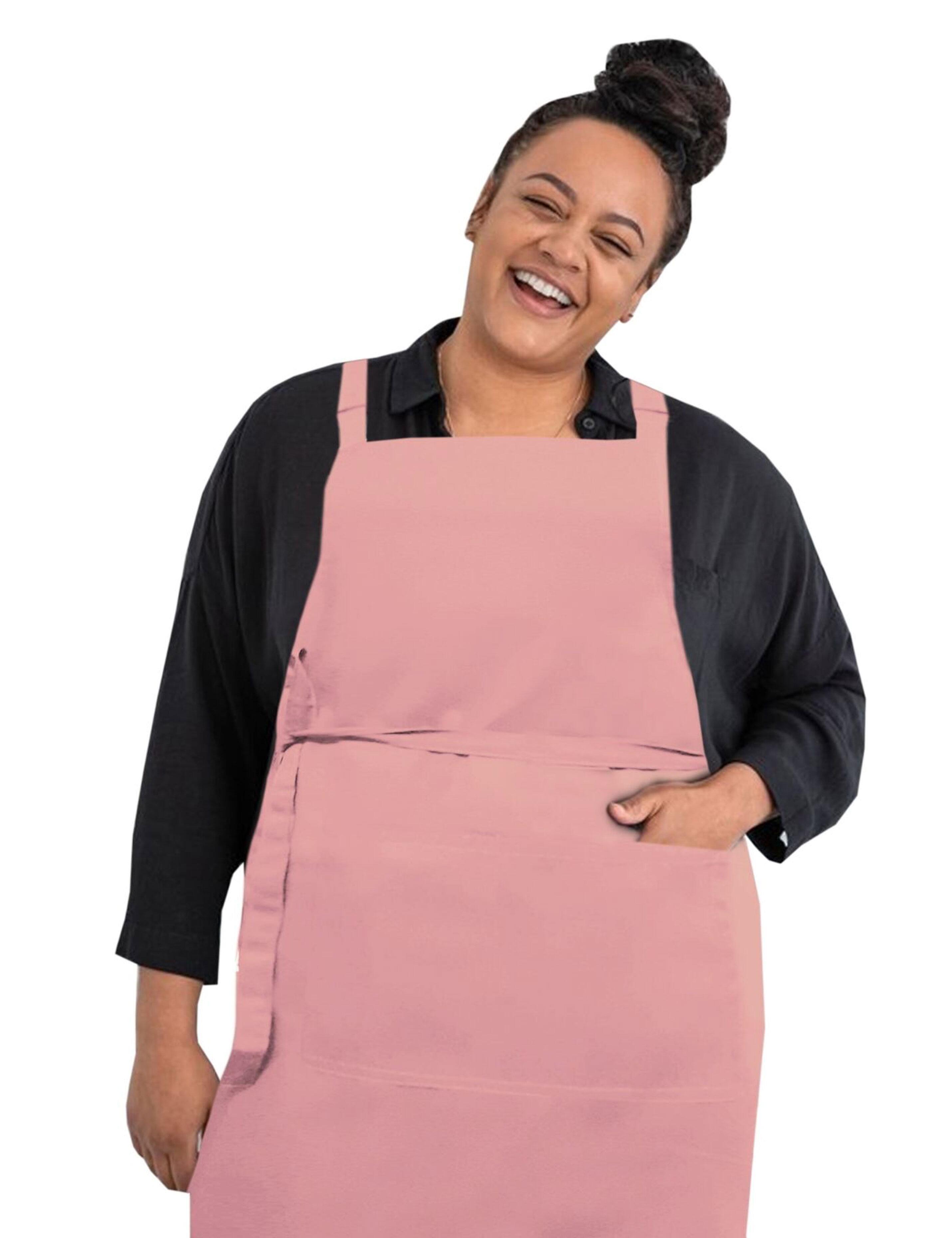 Powder plus size bib apron with custom print or embroidery option