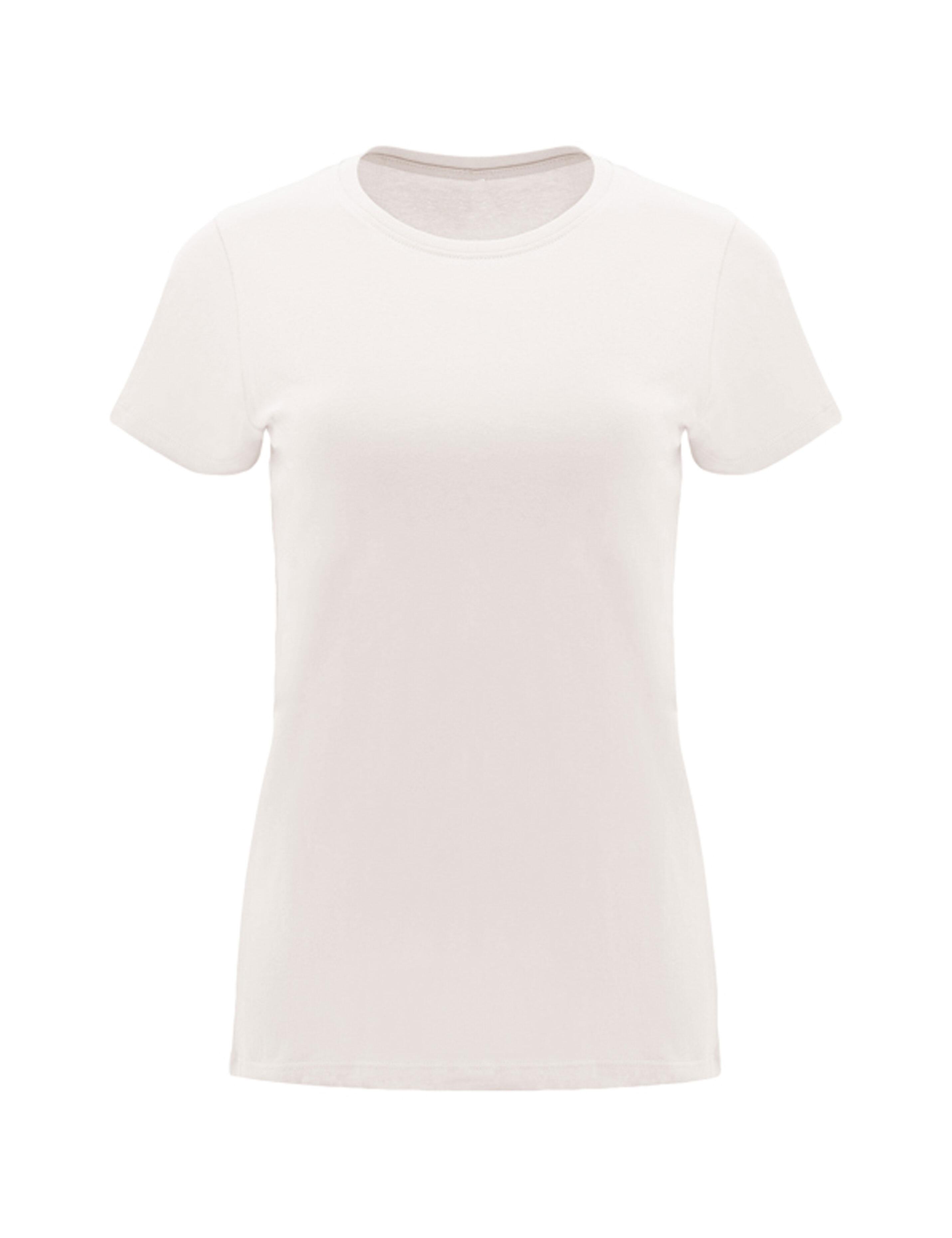 Plain cream women's T-shirt heavyweight cotton