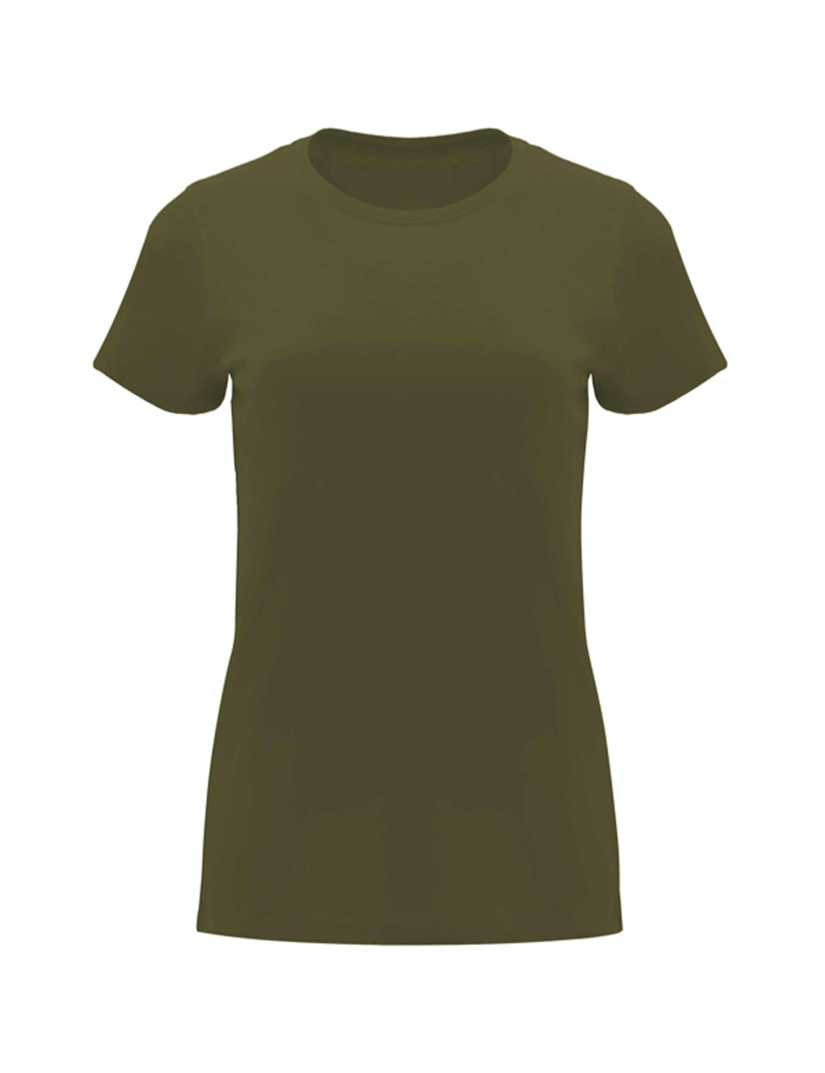 Plain military green women's T-shirt heavyweight cotton