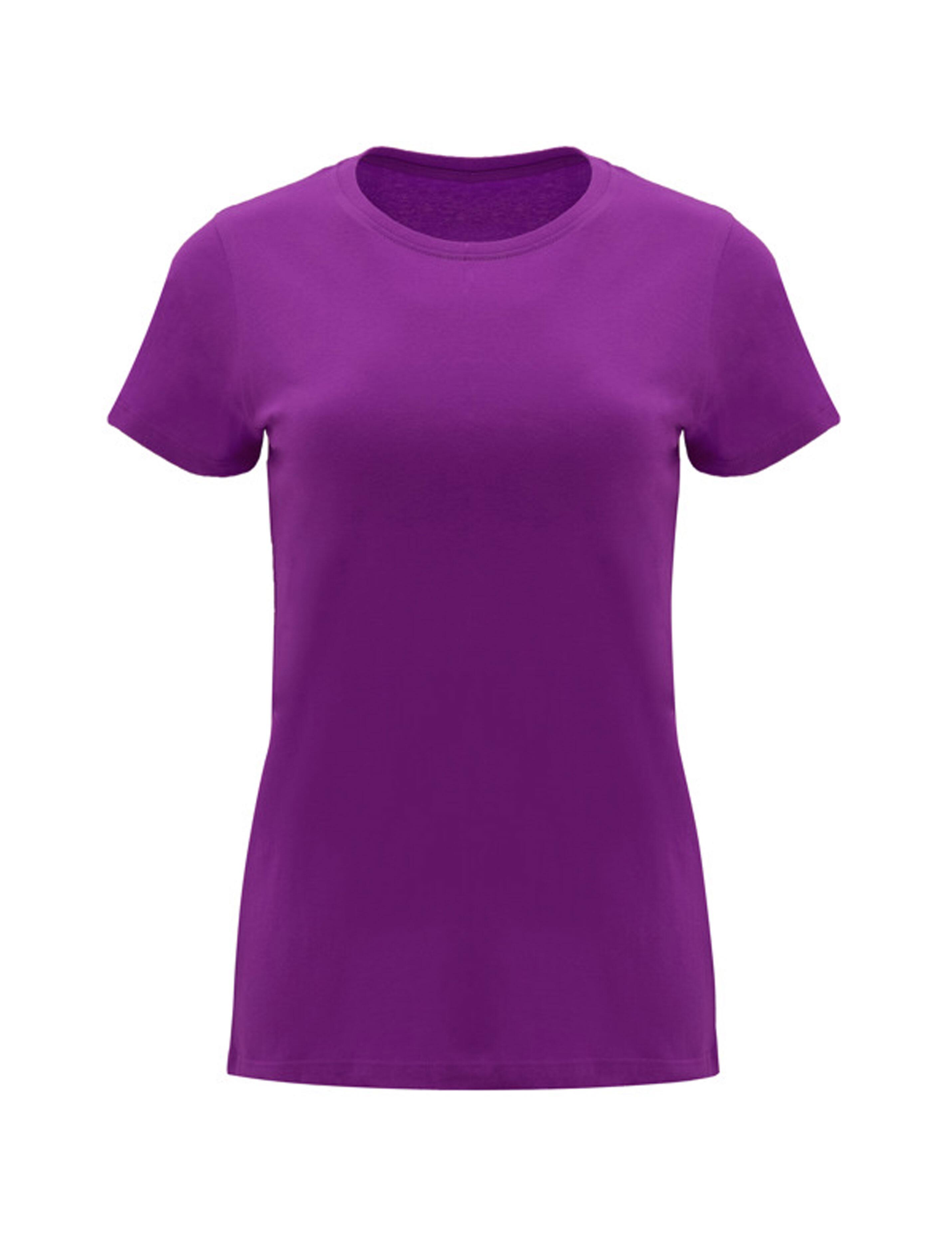 Plain purple women's T-shirt heavyweight cotton