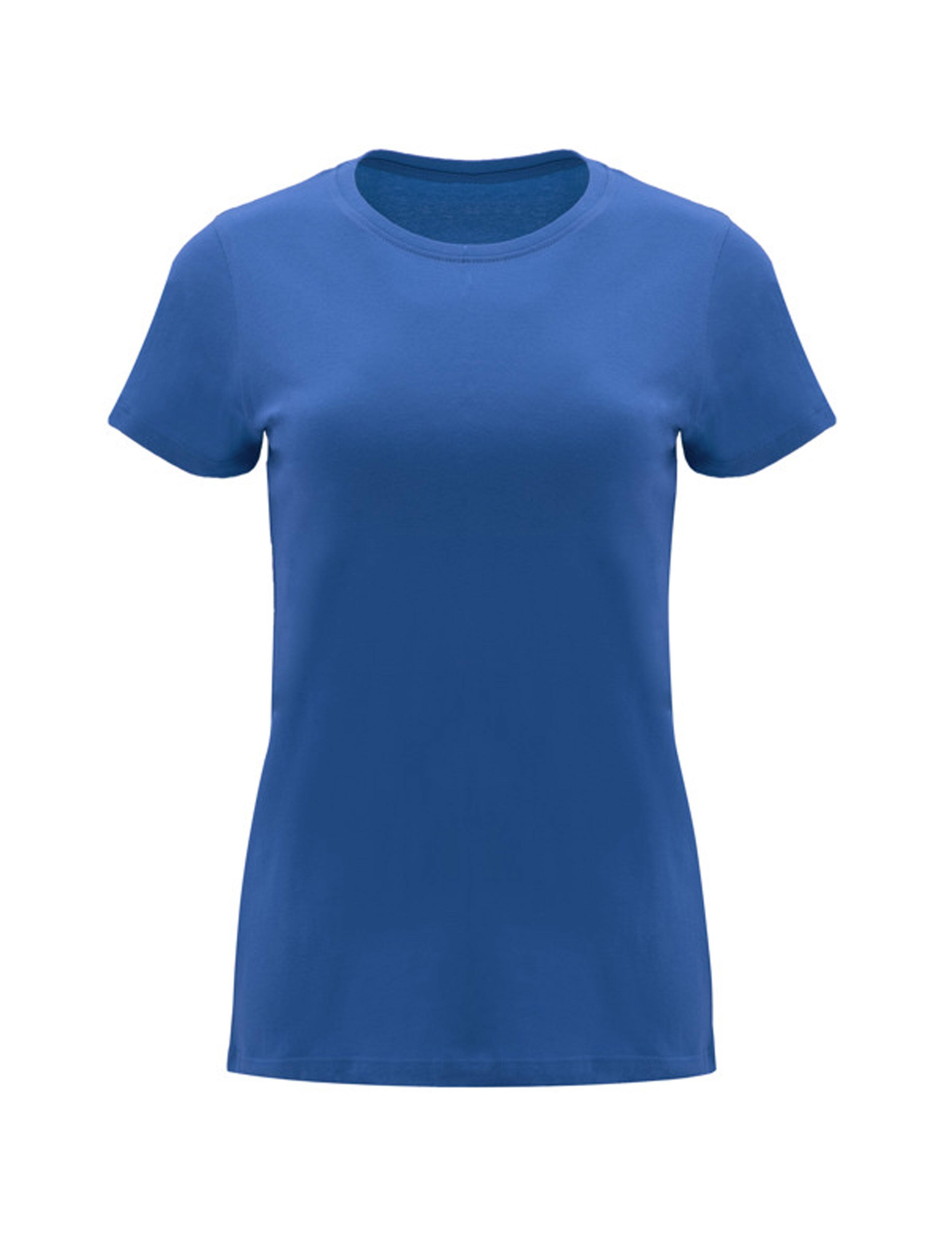 Plain royal blue women's T-shirt heavyweight cotton