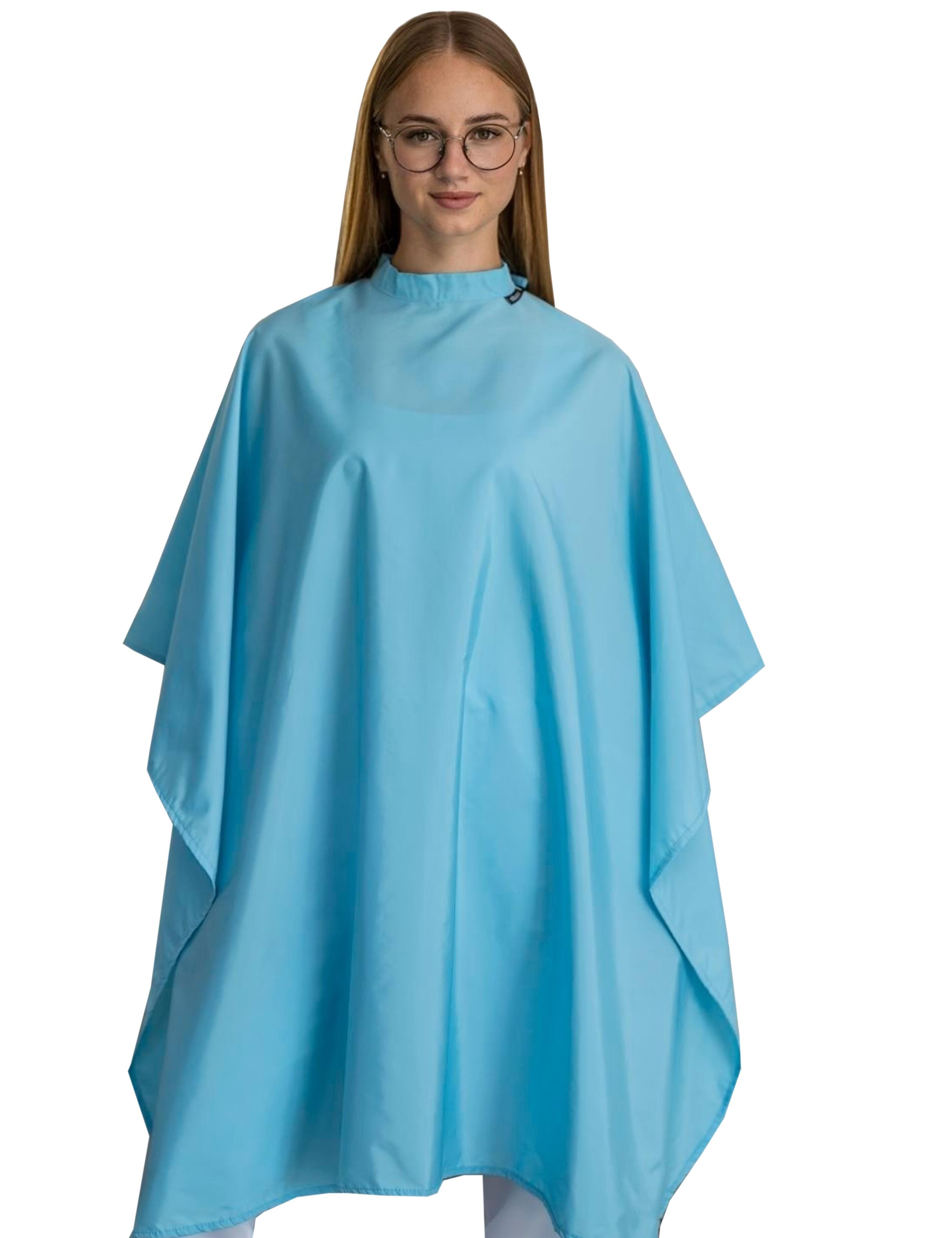 Custom Hairdressing gown aqua blue