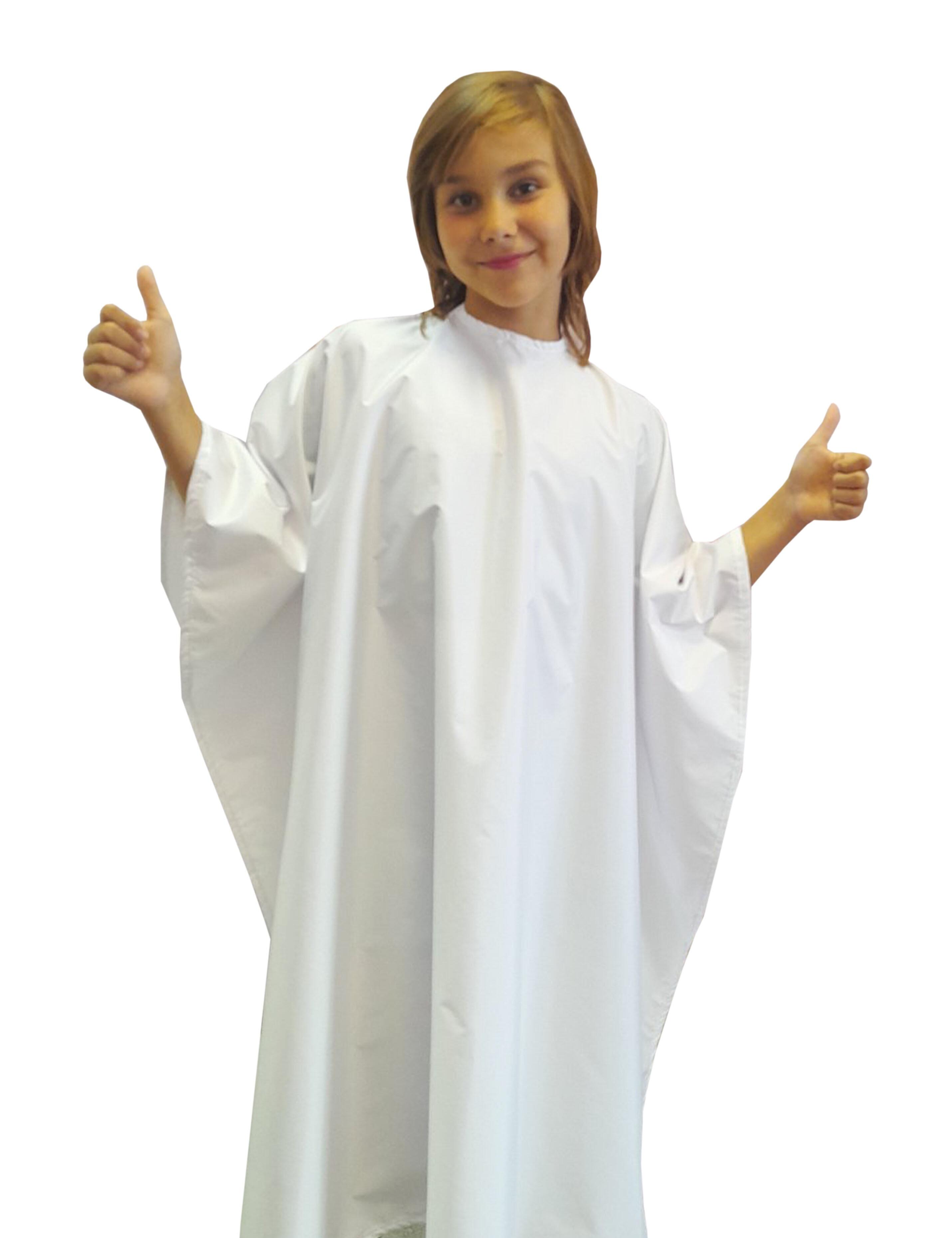 Professional kids hair cutting cape in white color