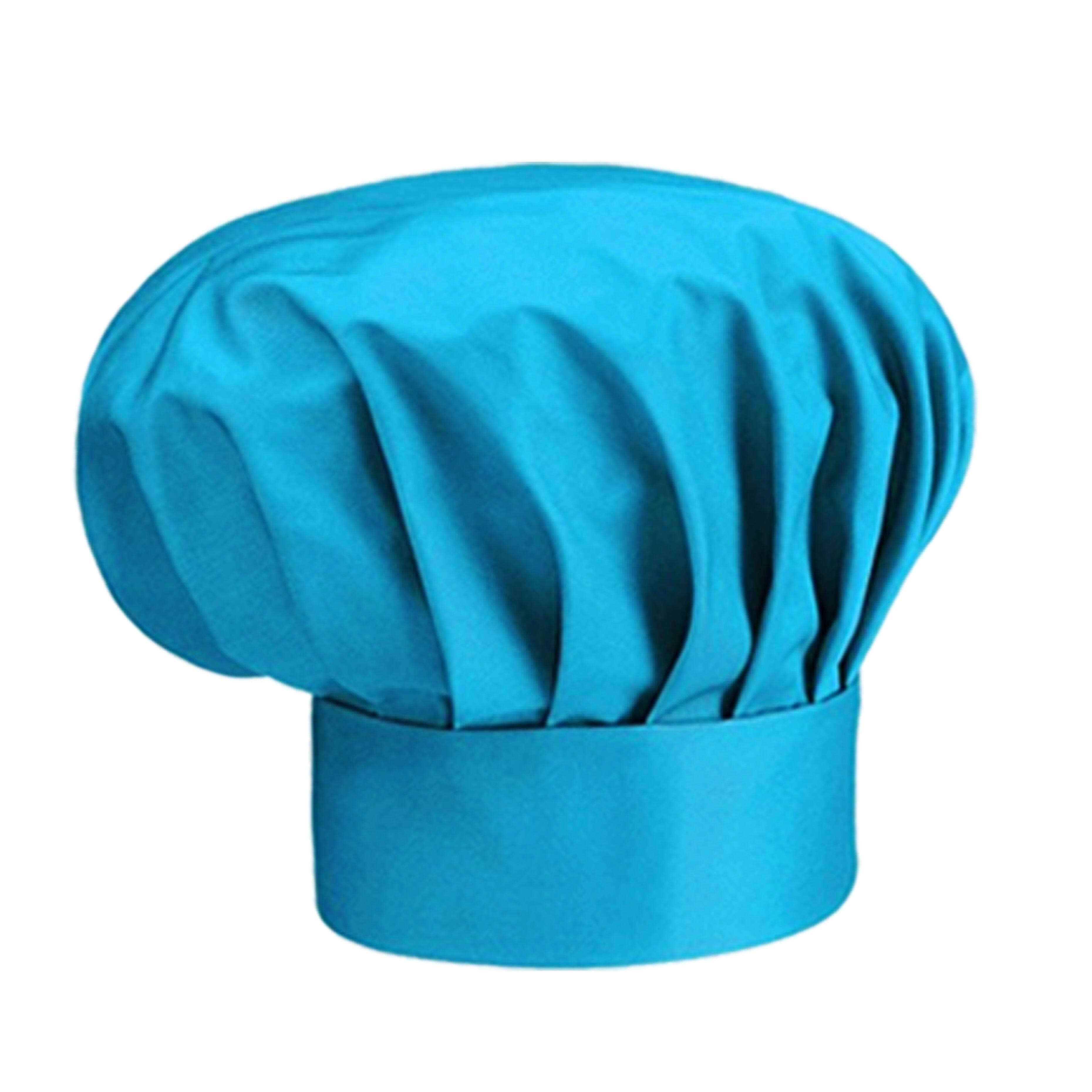 Turquoise chef’s hat plain design for chefs and catering staff