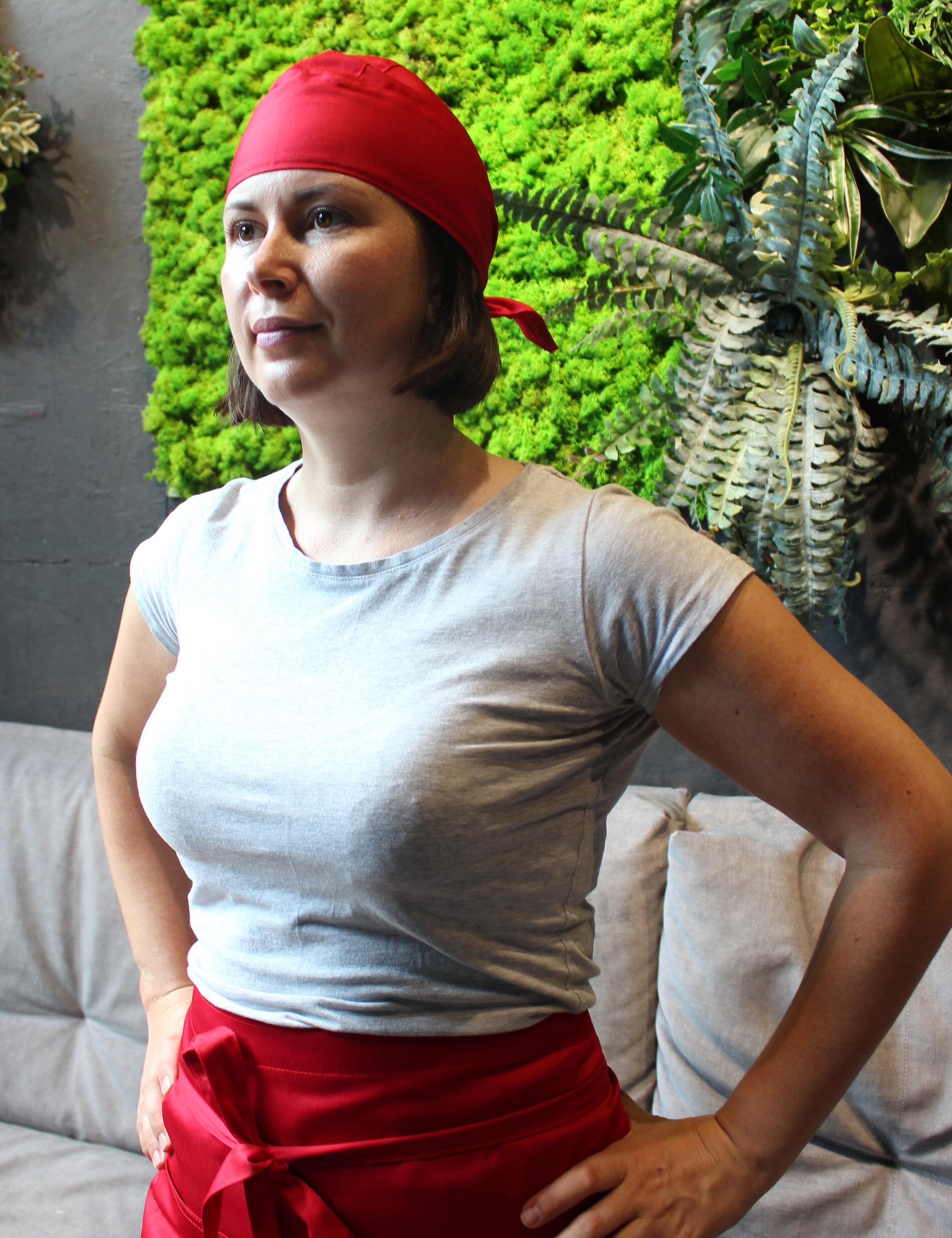 Chef bandana in Red colour for professional use
