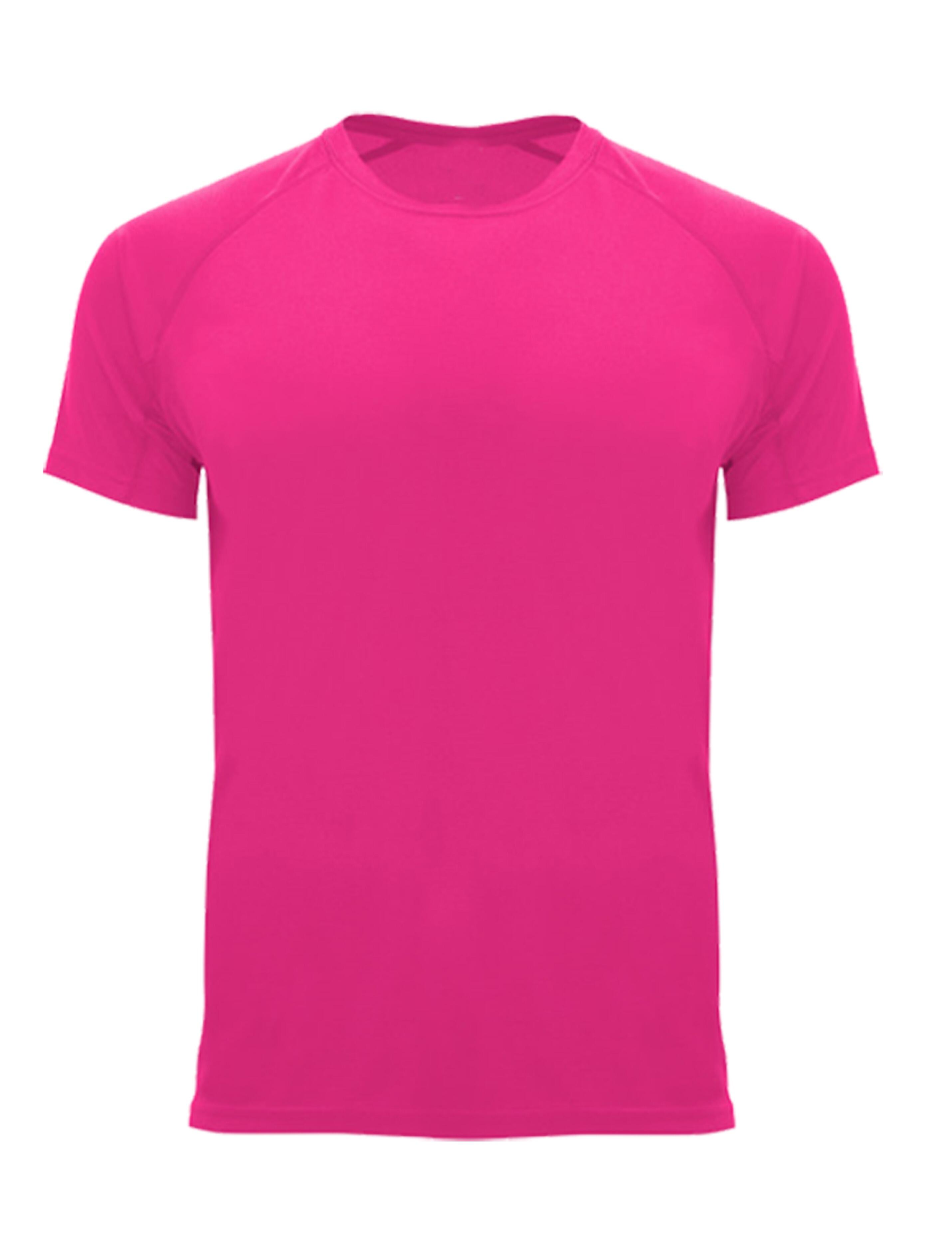 Neon Hot Pink athletic t-shirt breathable gym wear plain or printed design