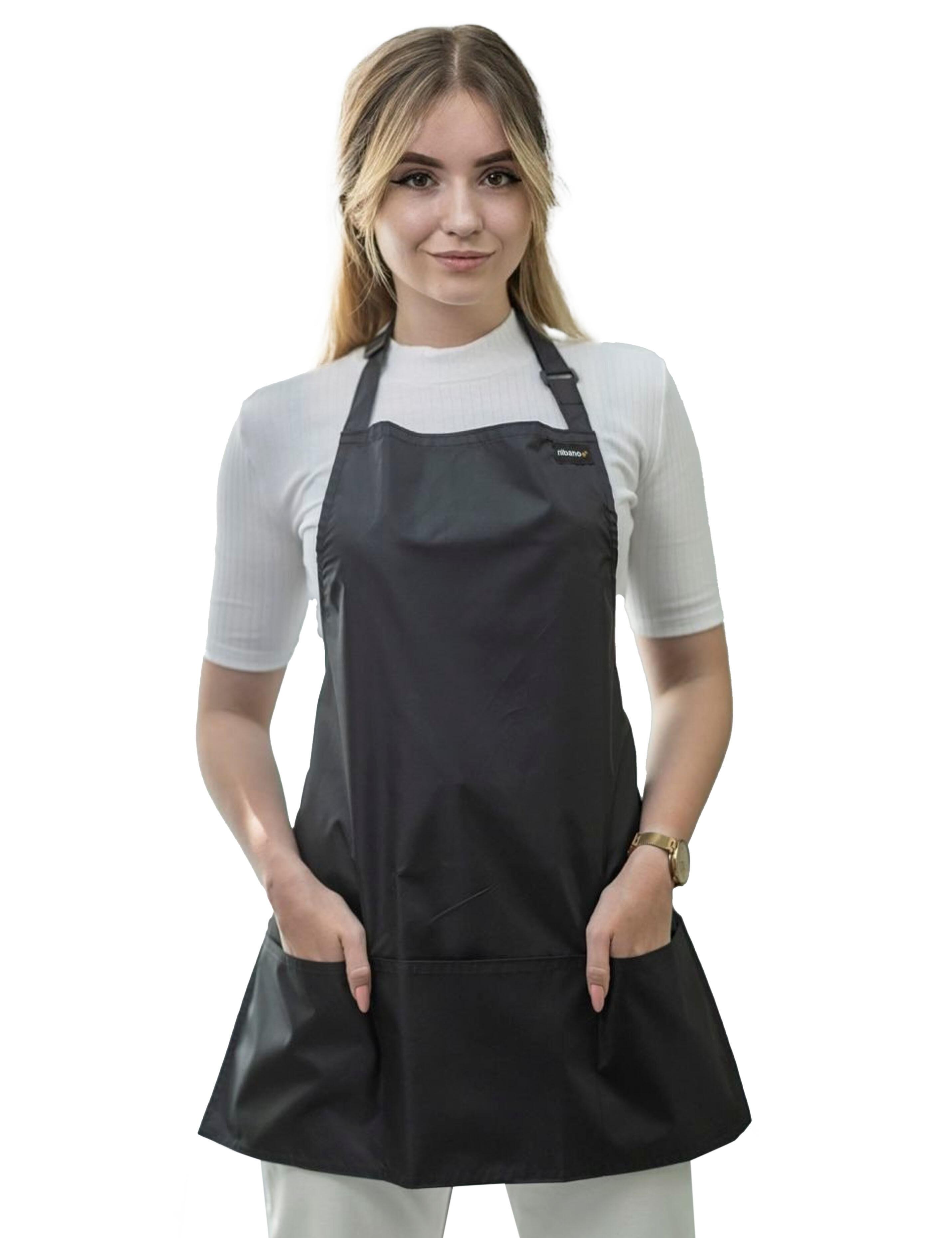waterproof short hair and beauty salon apron black