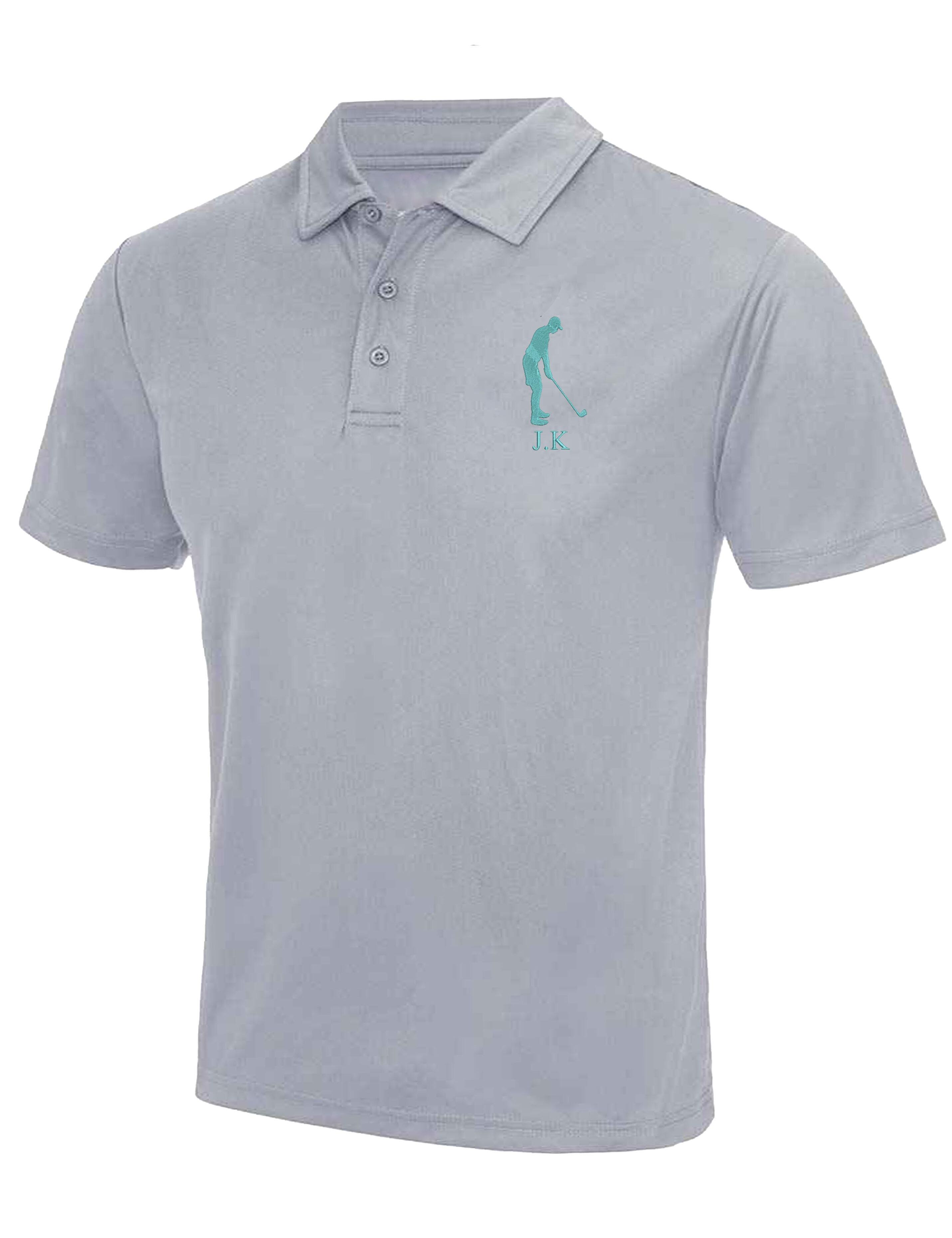 Men's Golf Design Dri-Fit Golf Polo Shirt Heather Grey