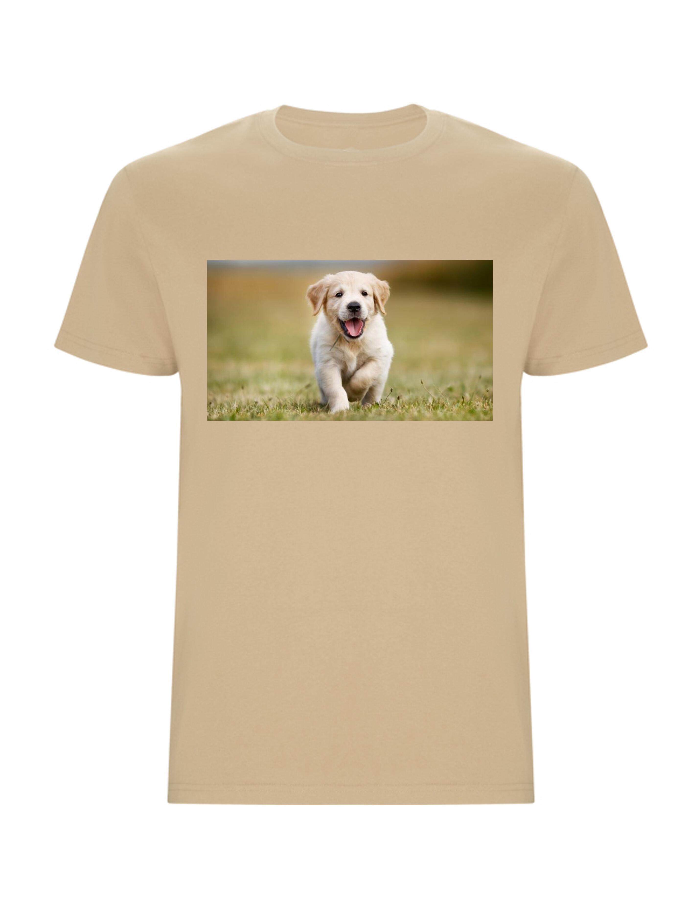 Personalised Photo Printed Short Sleeve T-Shirt Cappuccino