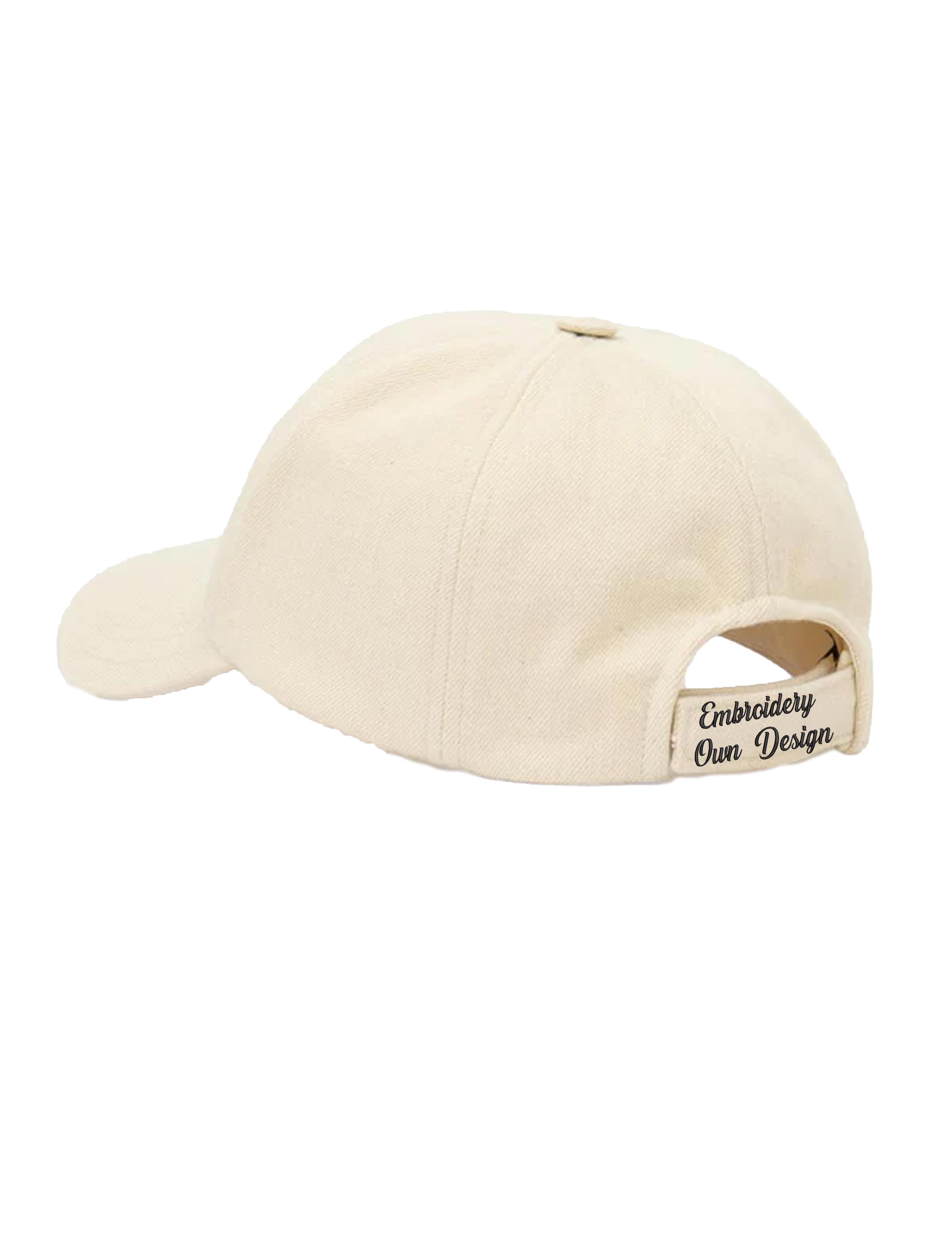 Embroidered Baseball Cap Natural with your logo or design