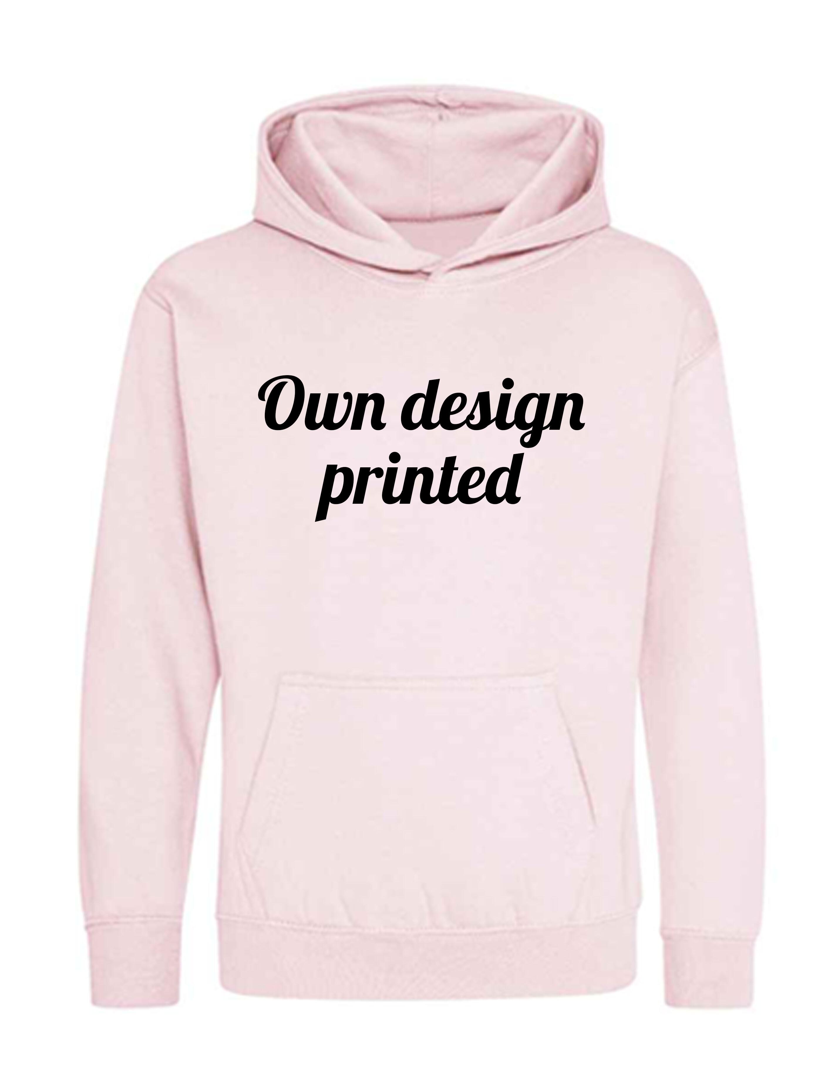 Personalised Kids Hoodie Pink with print