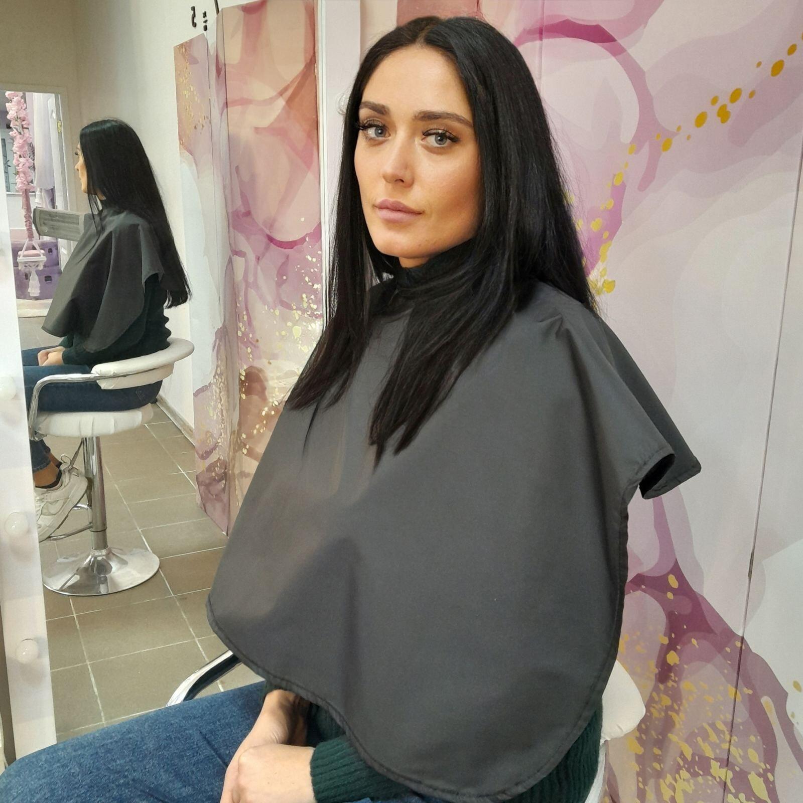 Nibano waterproof makeup cape Black