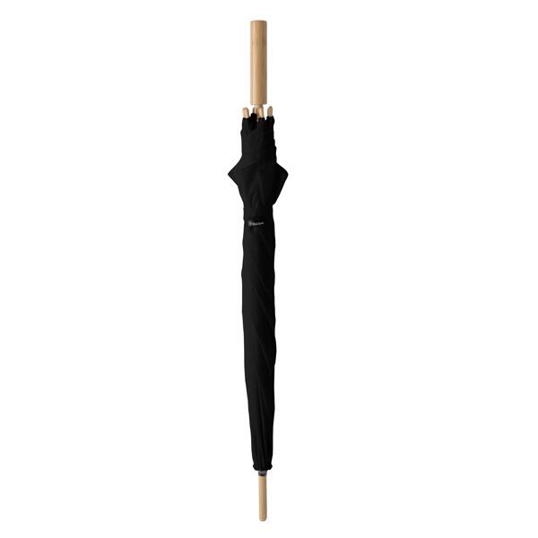 Personalised Recycled Bamboo Umbrella Black with name or logo printed