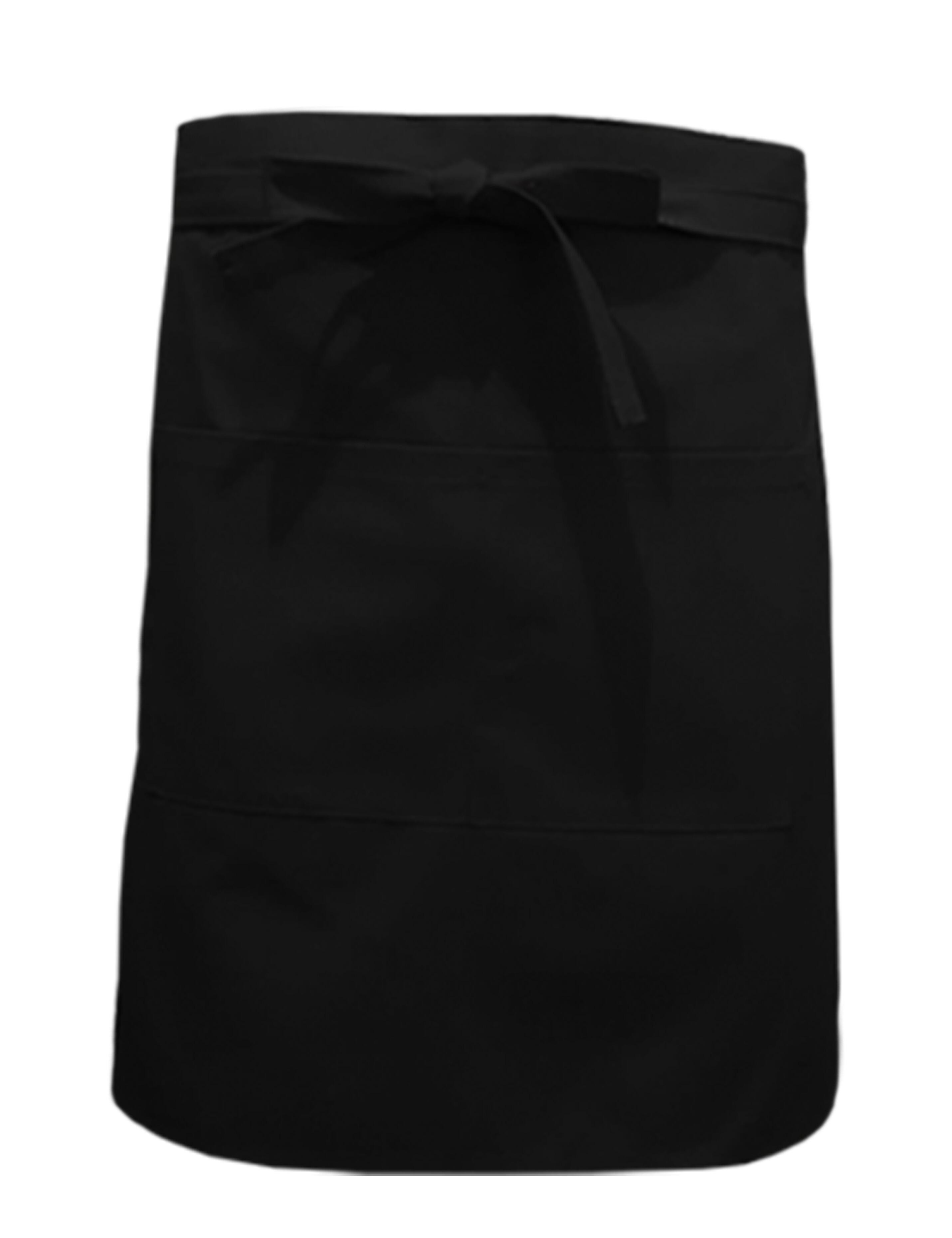 Nibano Mid Length Waist Apron with pockets Black