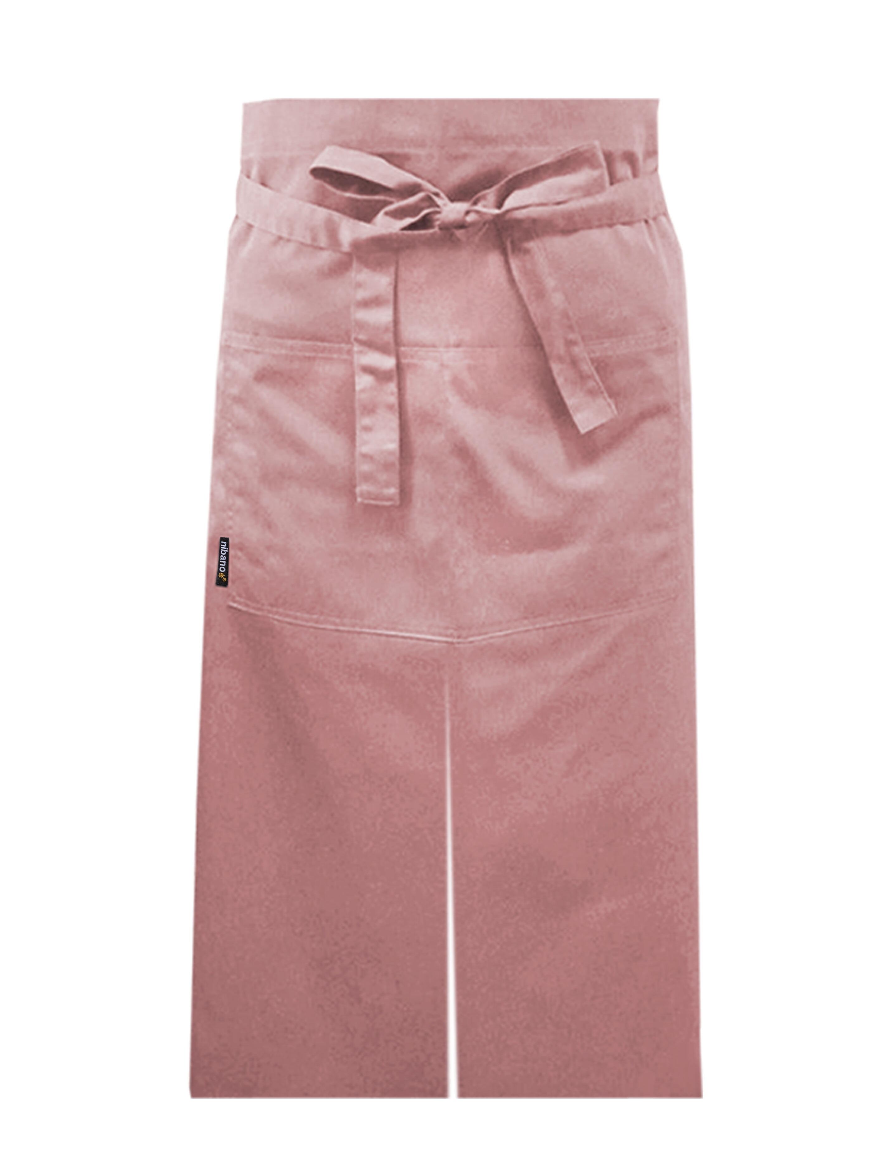 Nibano long waist apron with split powder