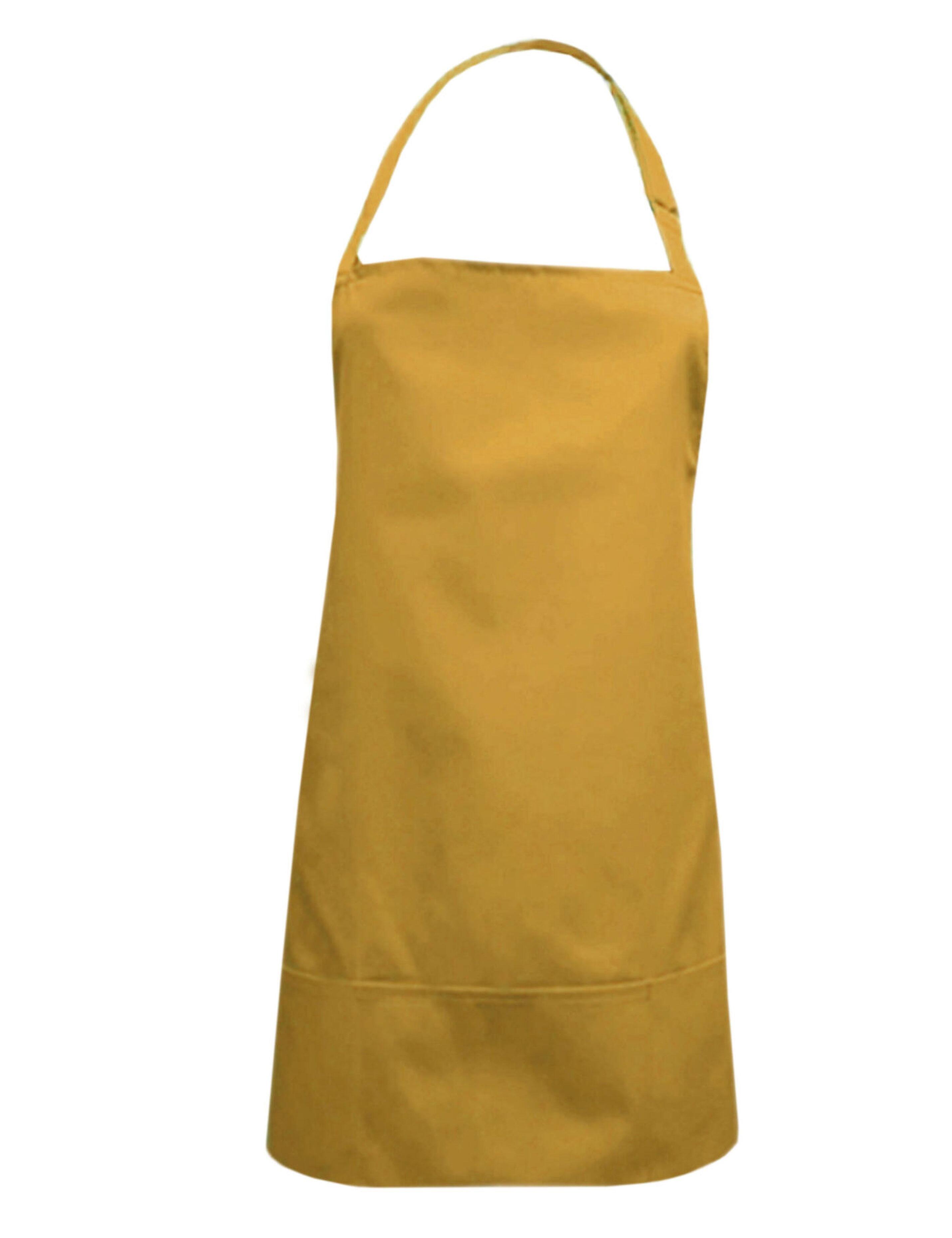Nibano waterproof short hair and beauty salon apron mustard