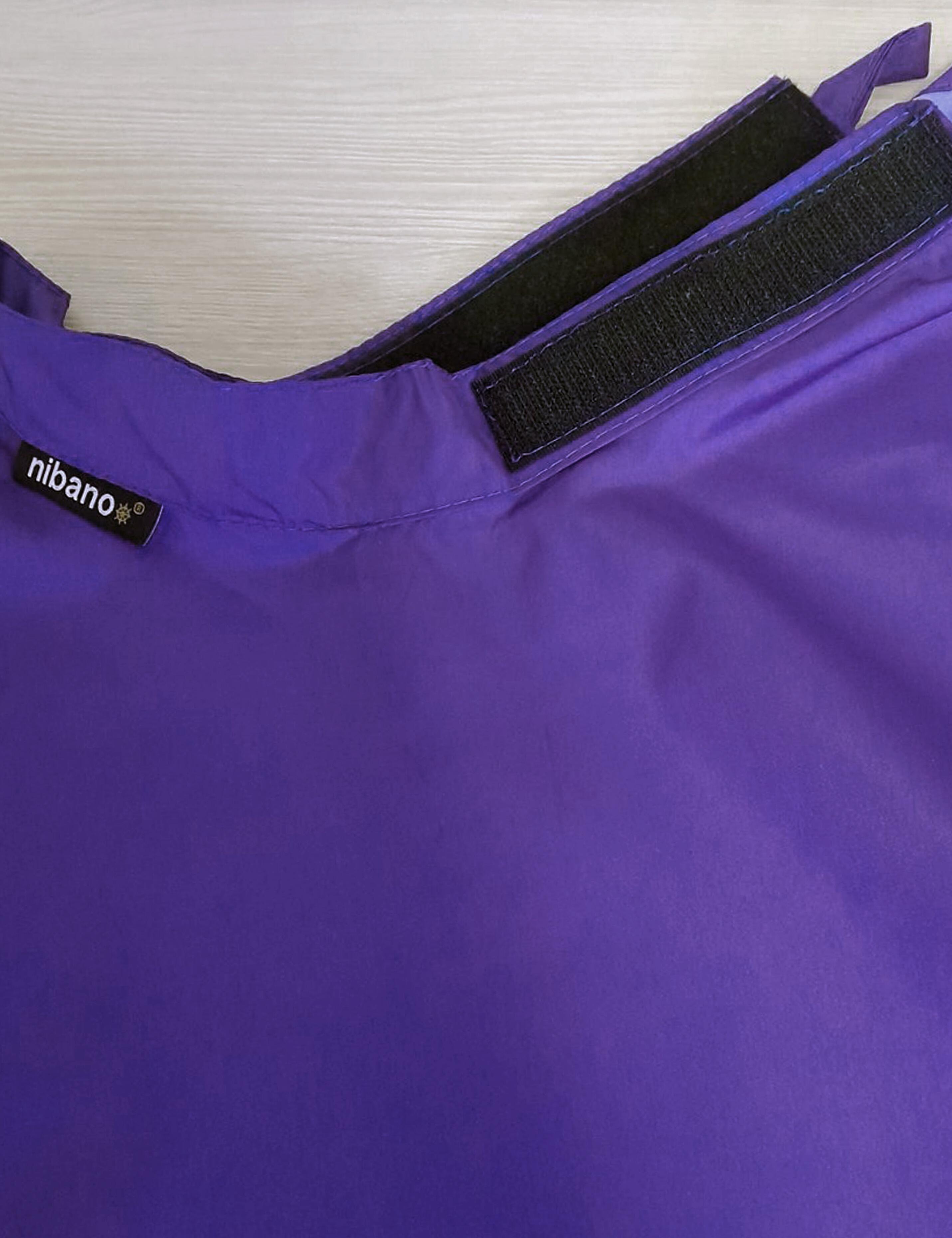 Hairdressing gown with velcro closing purple