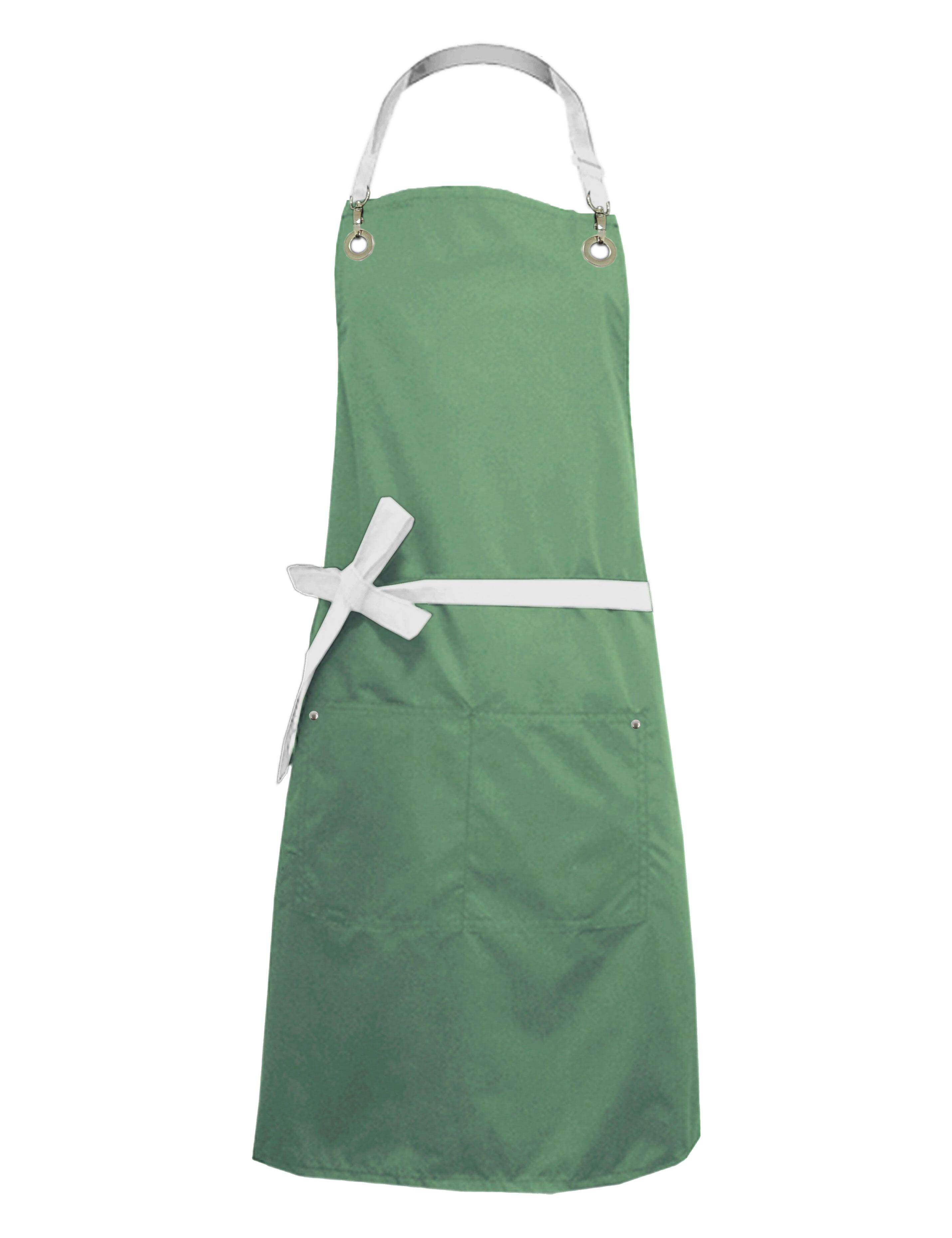 Nibano waterproof bi-colour luxury hairdressing and grooming apron olive