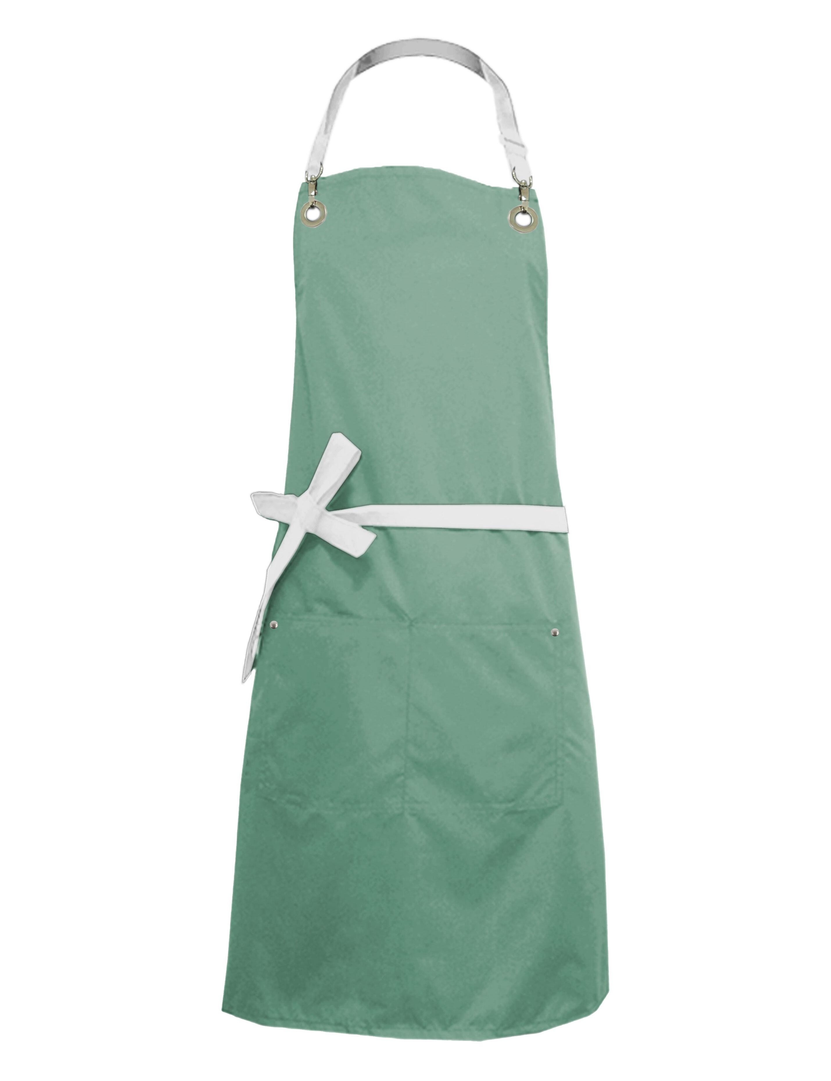 Nibano waterproof bi-colour luxury hairdressing and grooming apron sage
