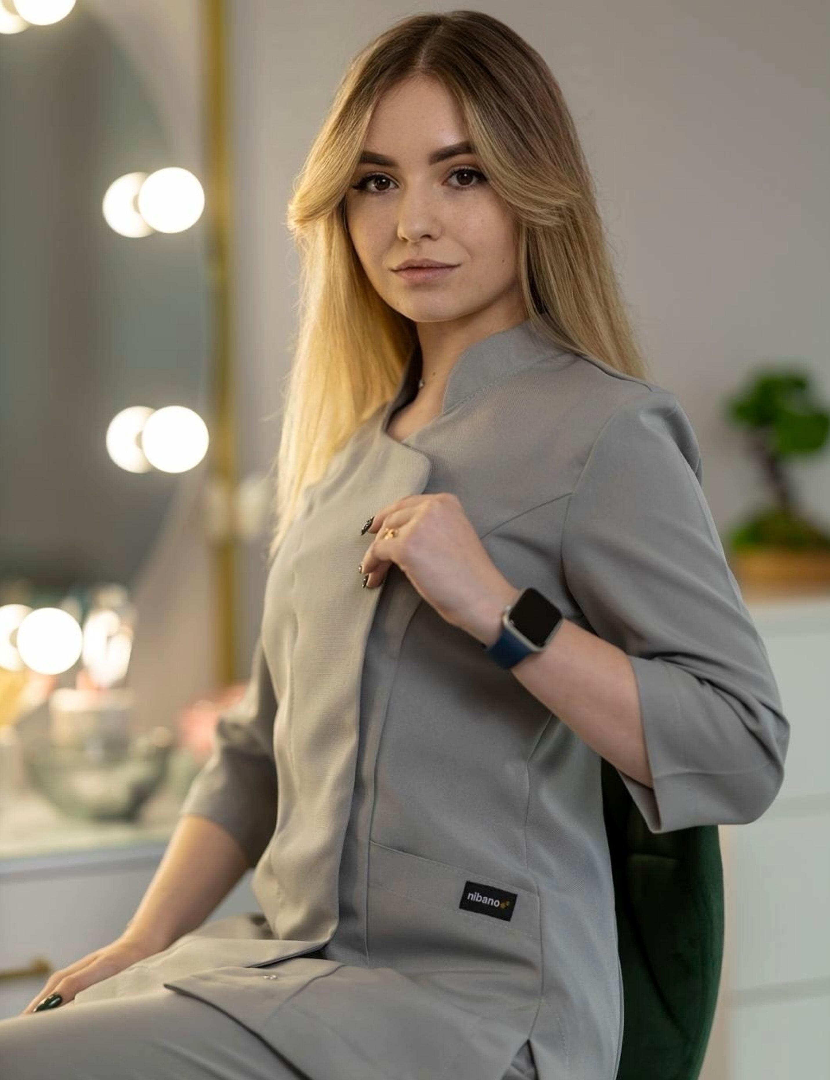 Stylish grey beauty tunic women’s fit with 3/4 sleeves