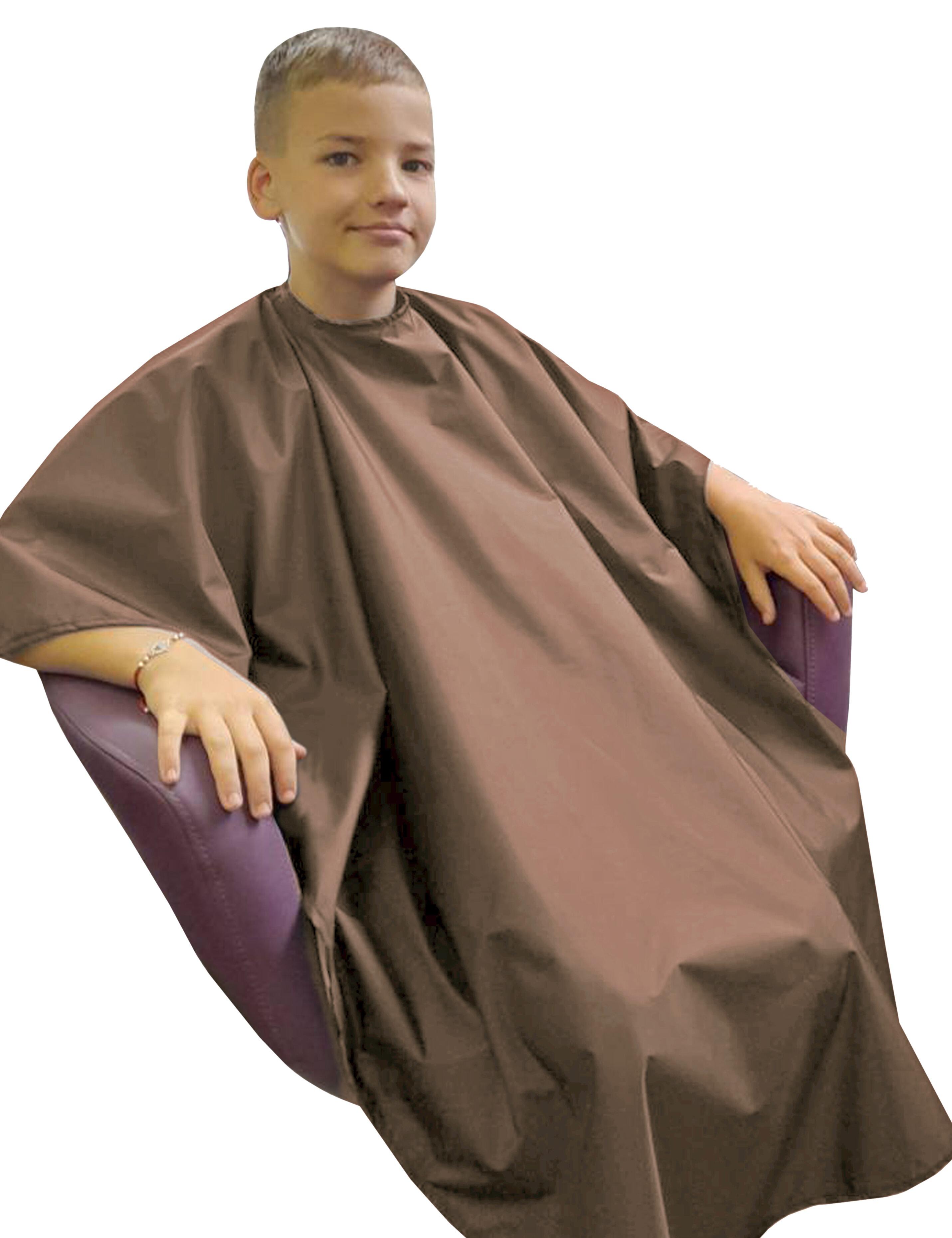 Professional kids hair cutting cape in Coffee color