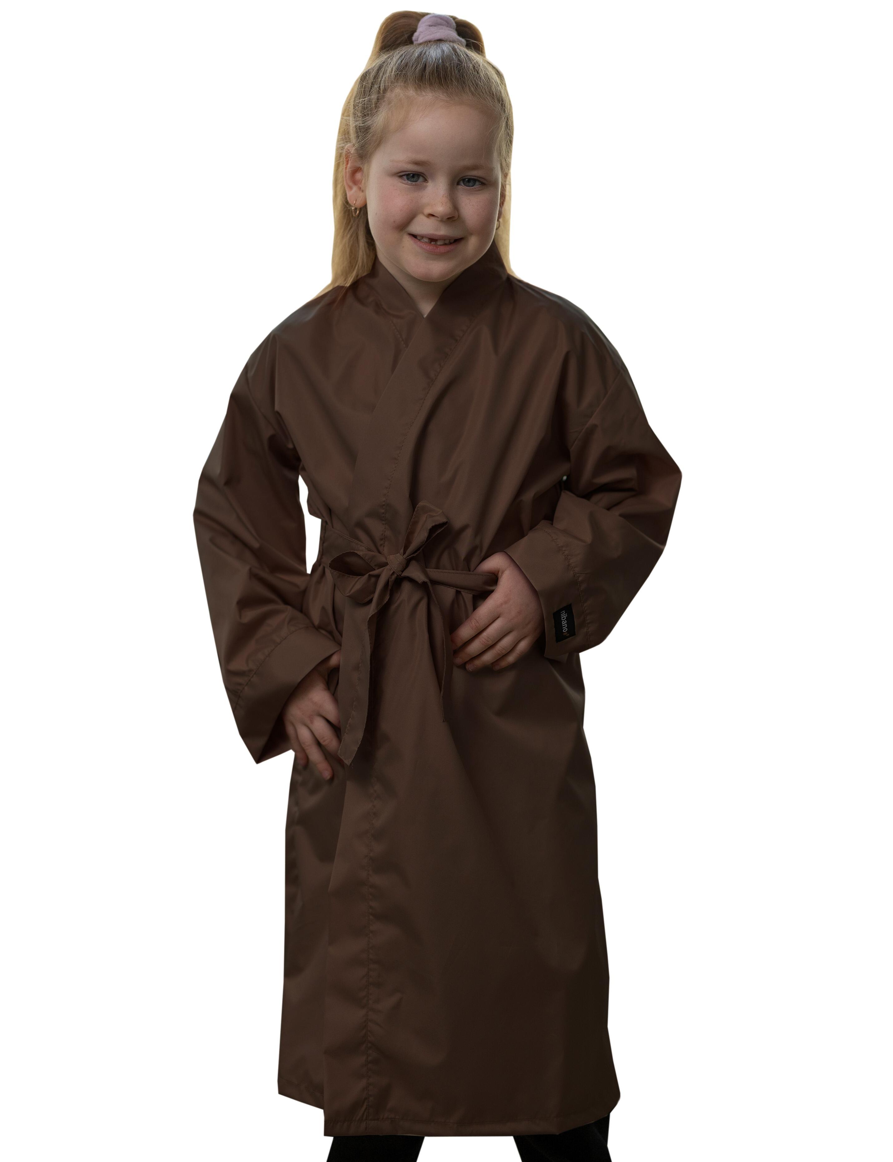Chocolate kimono robe for kids, Nibano brand clothing