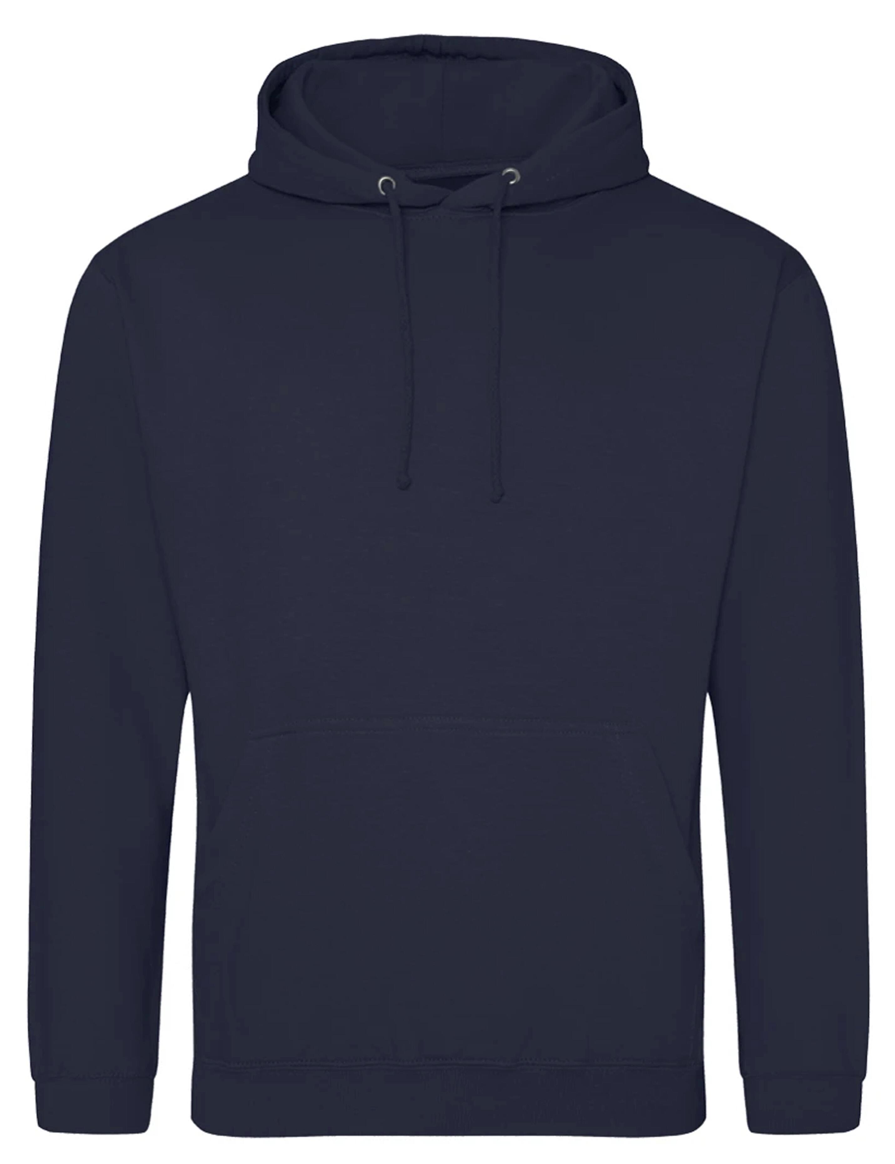 Navy hoodie plain printed or embroidered premium fit