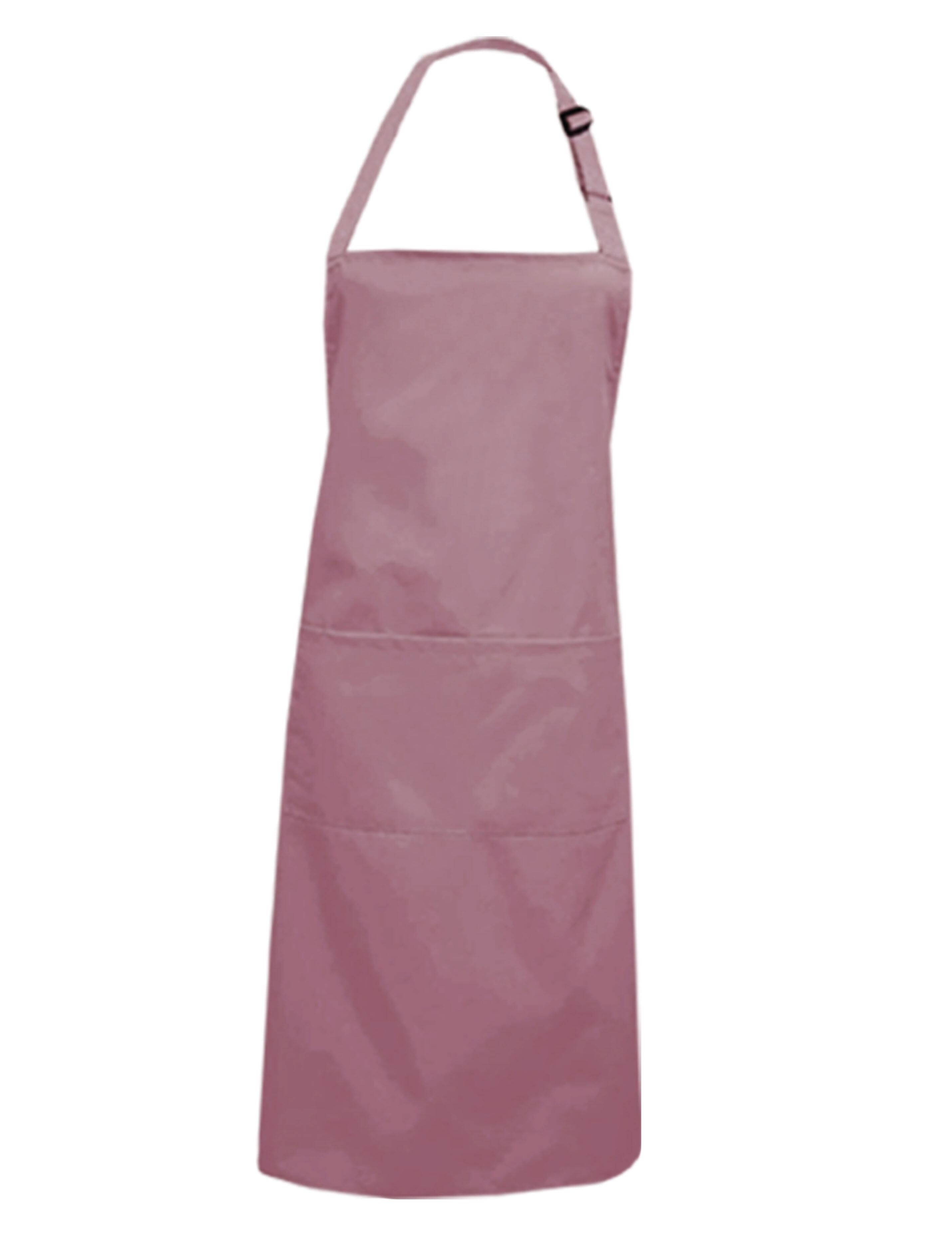 Rose Gold mid-length polycotton bib apron plain professional workwear