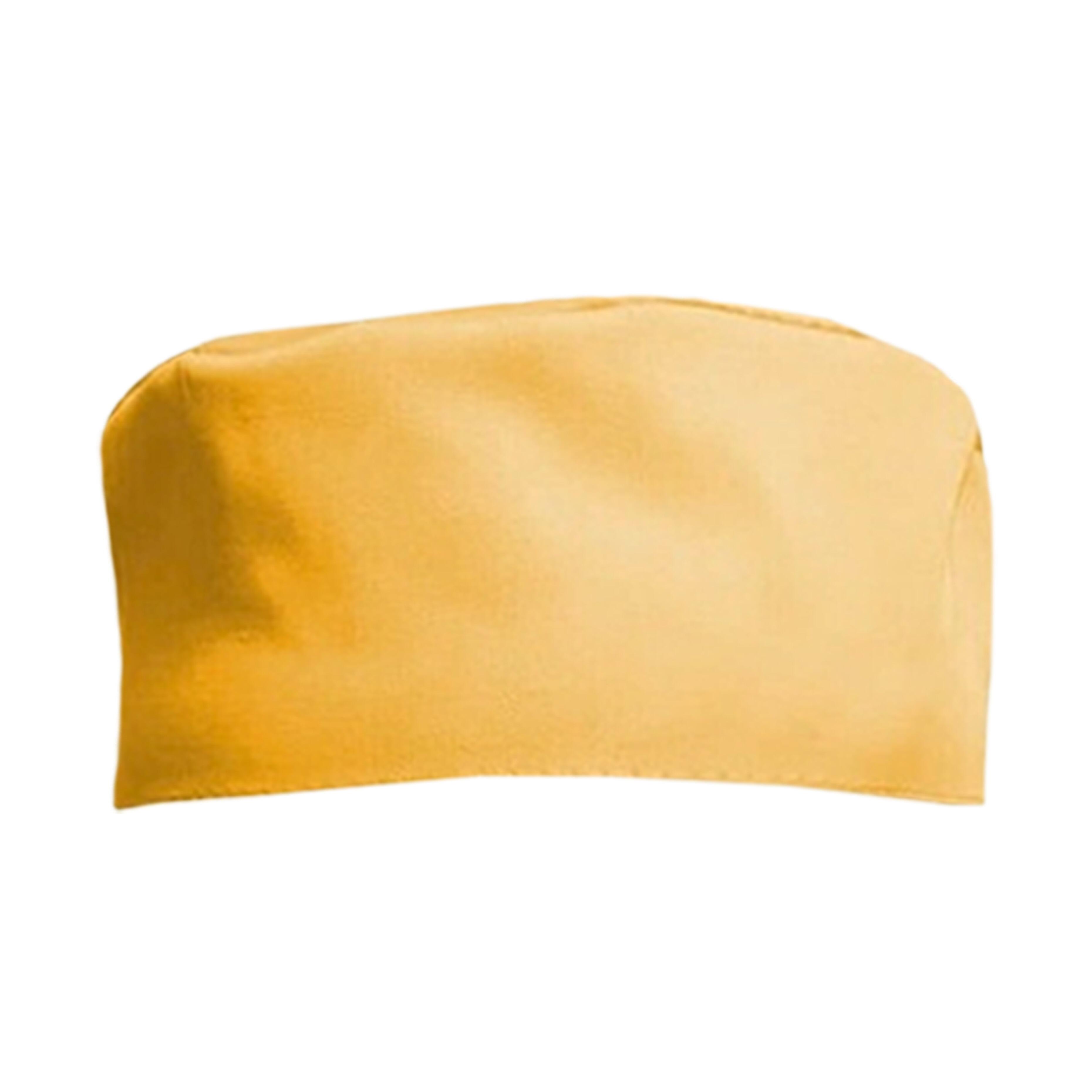 Yellow culinary skull cap for chefs and kitchen staff