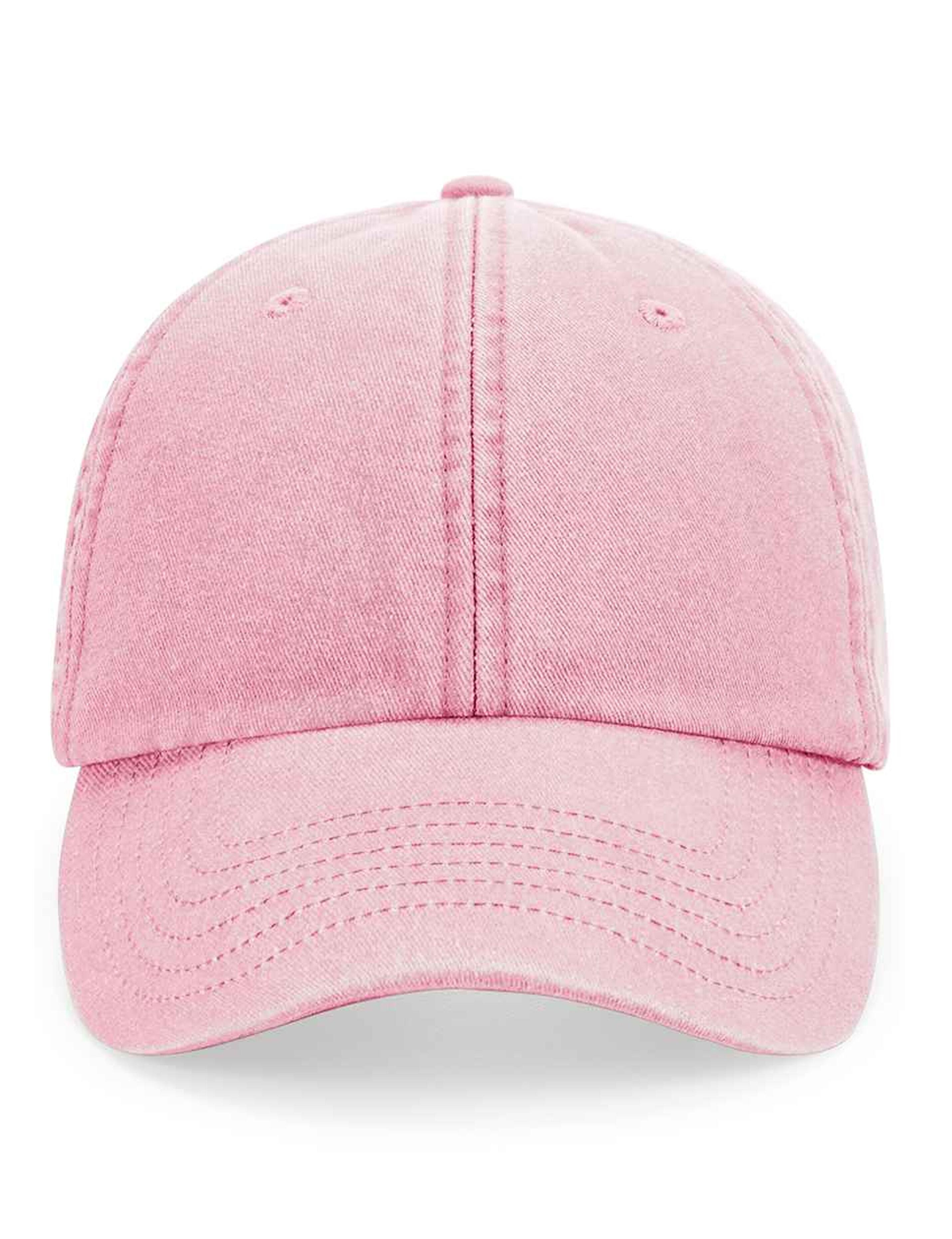 Plain or embroidered pink baseball cap low profile design