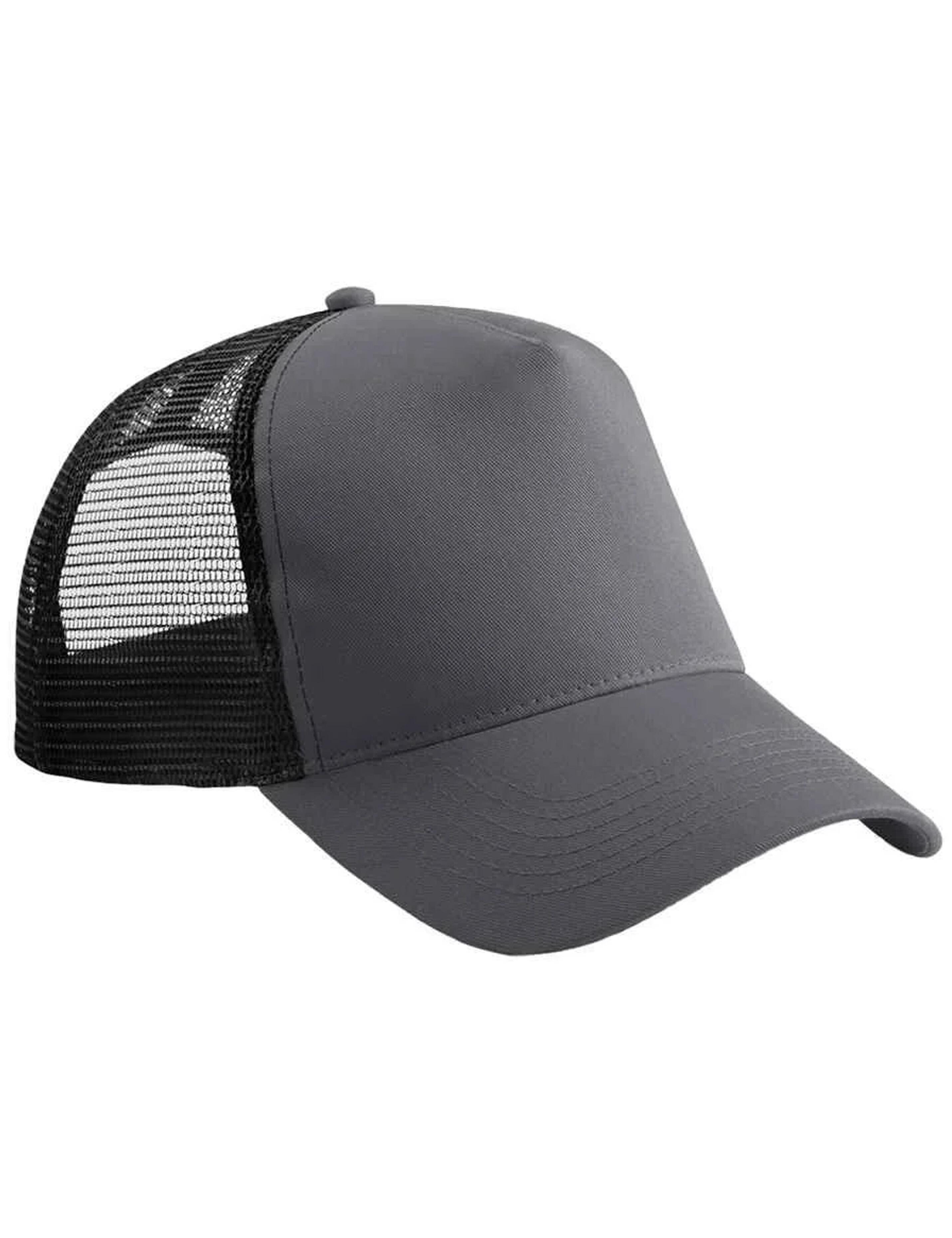 Personalised Embroidered Snapback Trucker Cap Dark Grey/Black