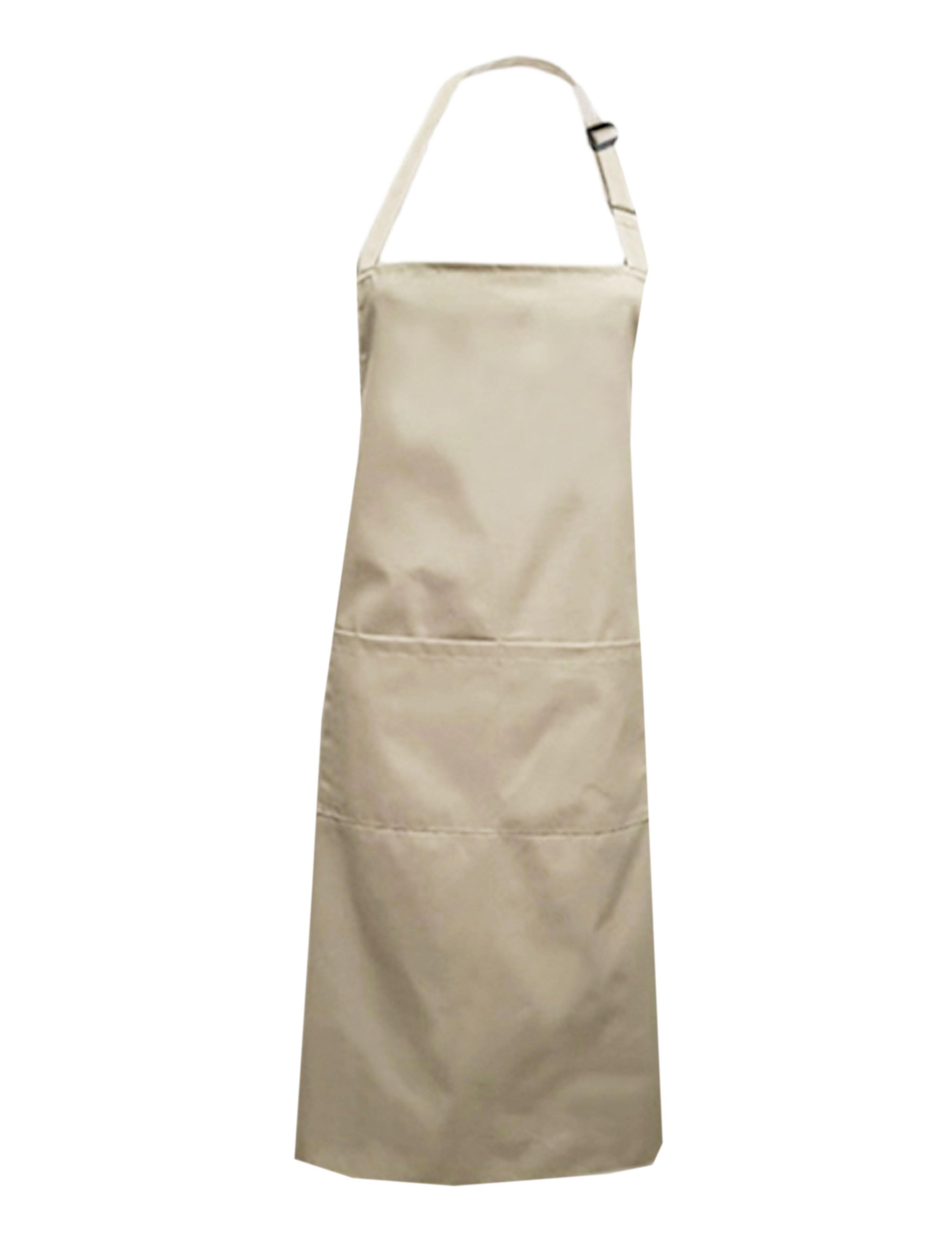 Plus size Cream bib apron plain design for professional use