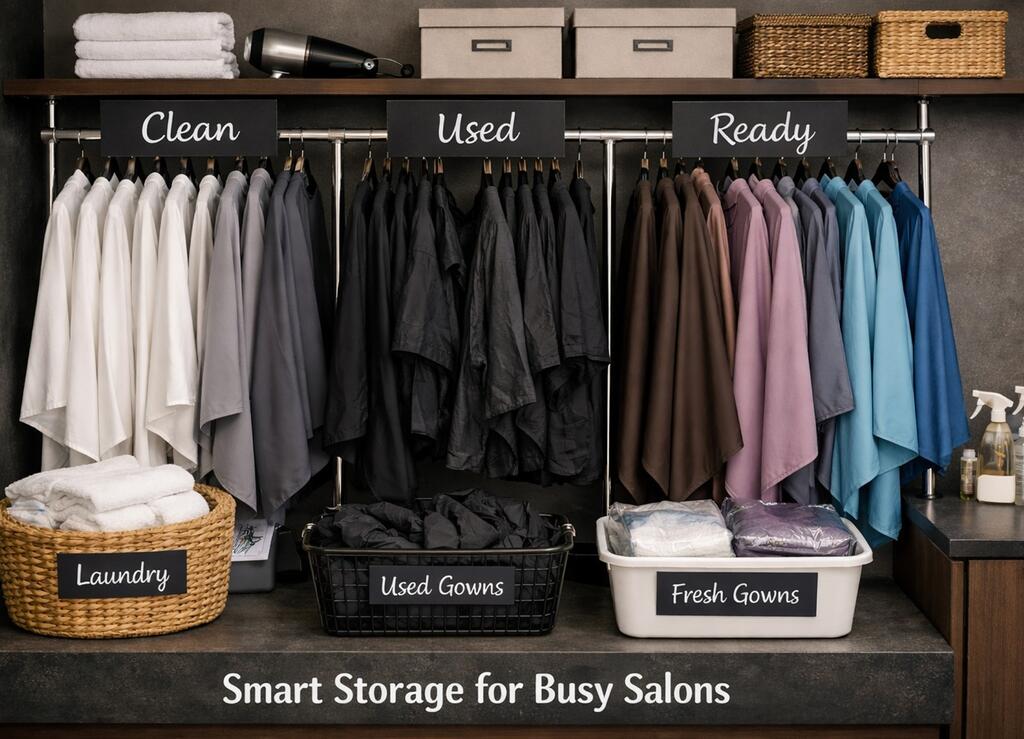 How to Organise Salon Gowns in a Busy Hair Salon