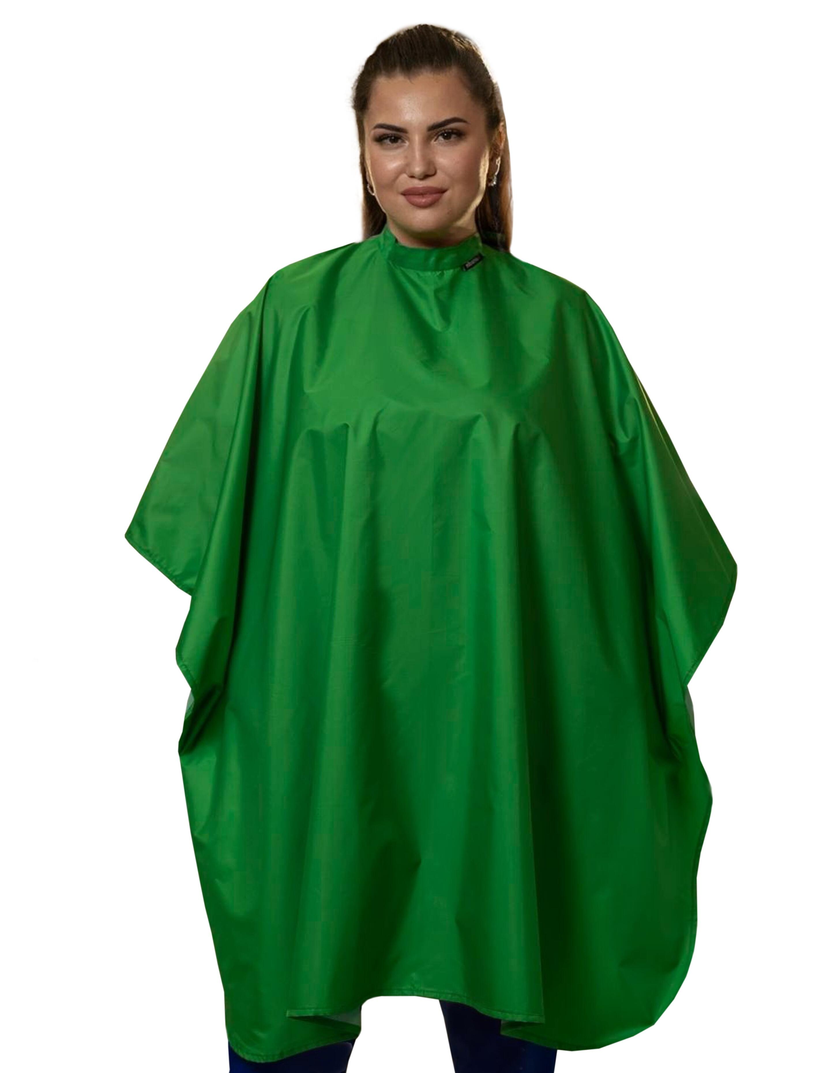 waterproof cape for hairdresser kelly green