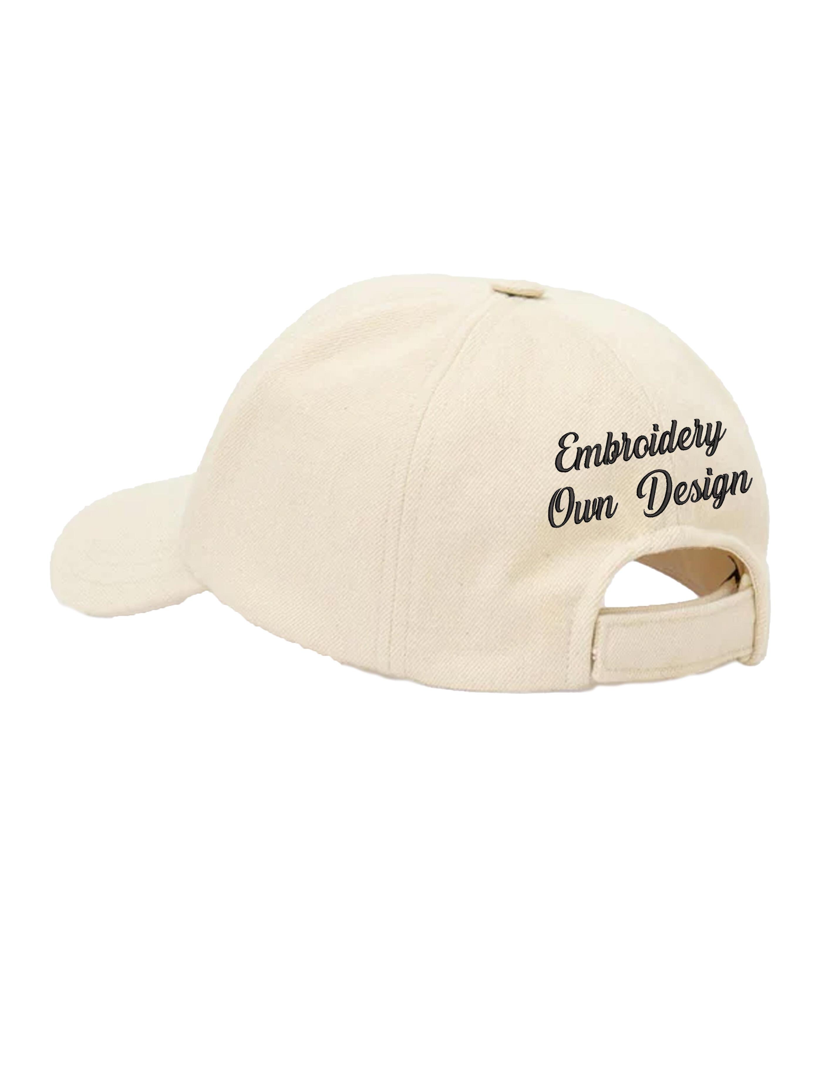 Baseball Cap Natural with back embroidery