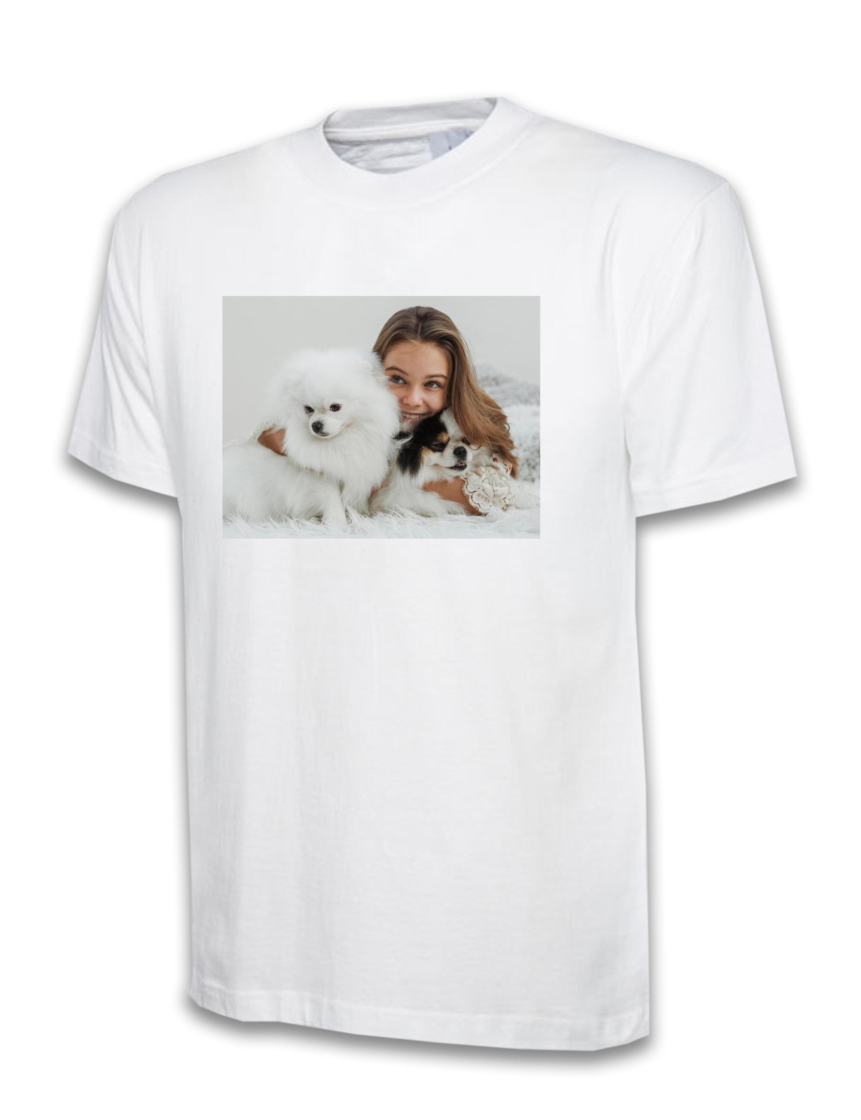 Personalised Photo Printed Heavyweight Kids T-Shirt White