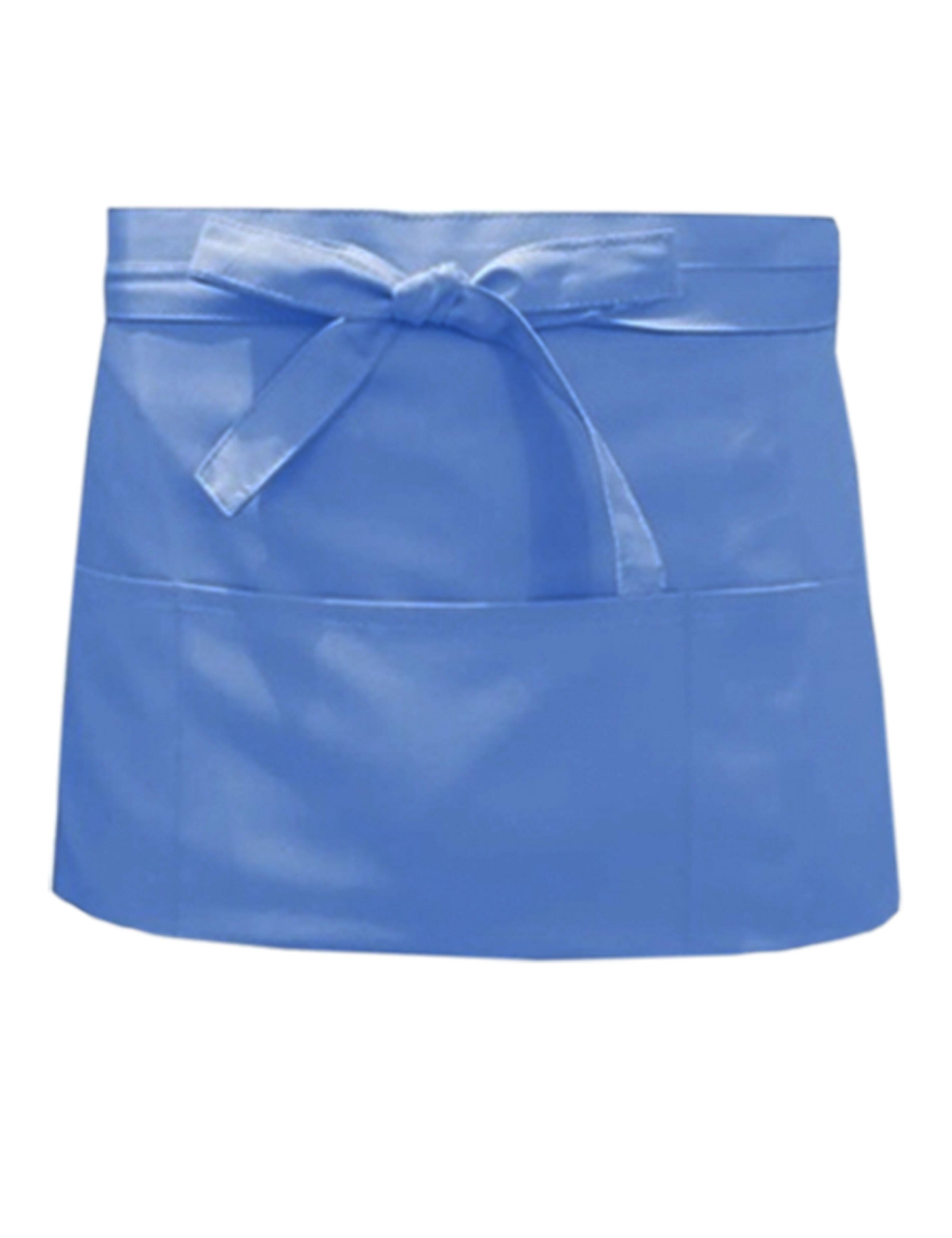 Nibano short bar apron light blue