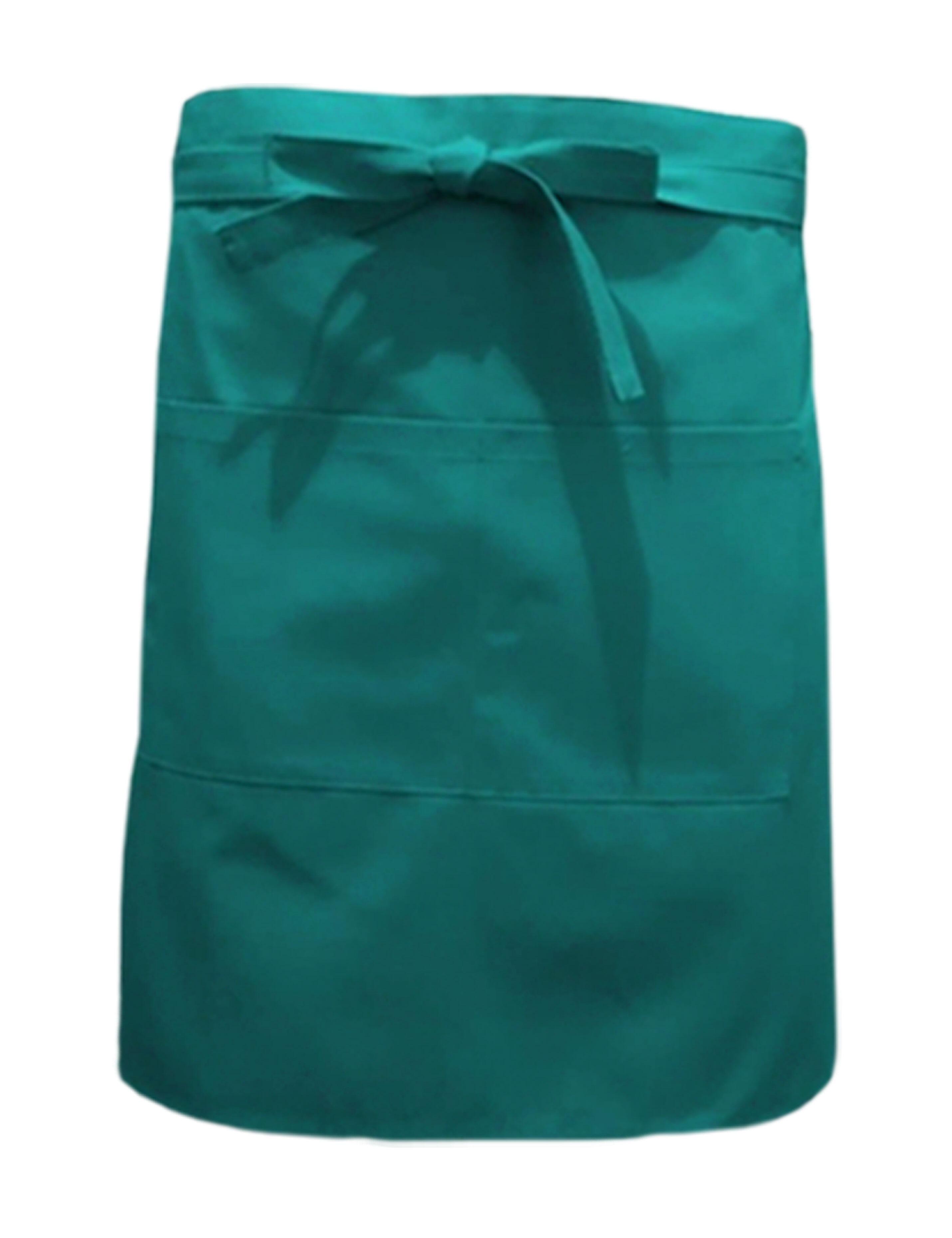 Nibano Mid Length Waist Apron with pockets Teal