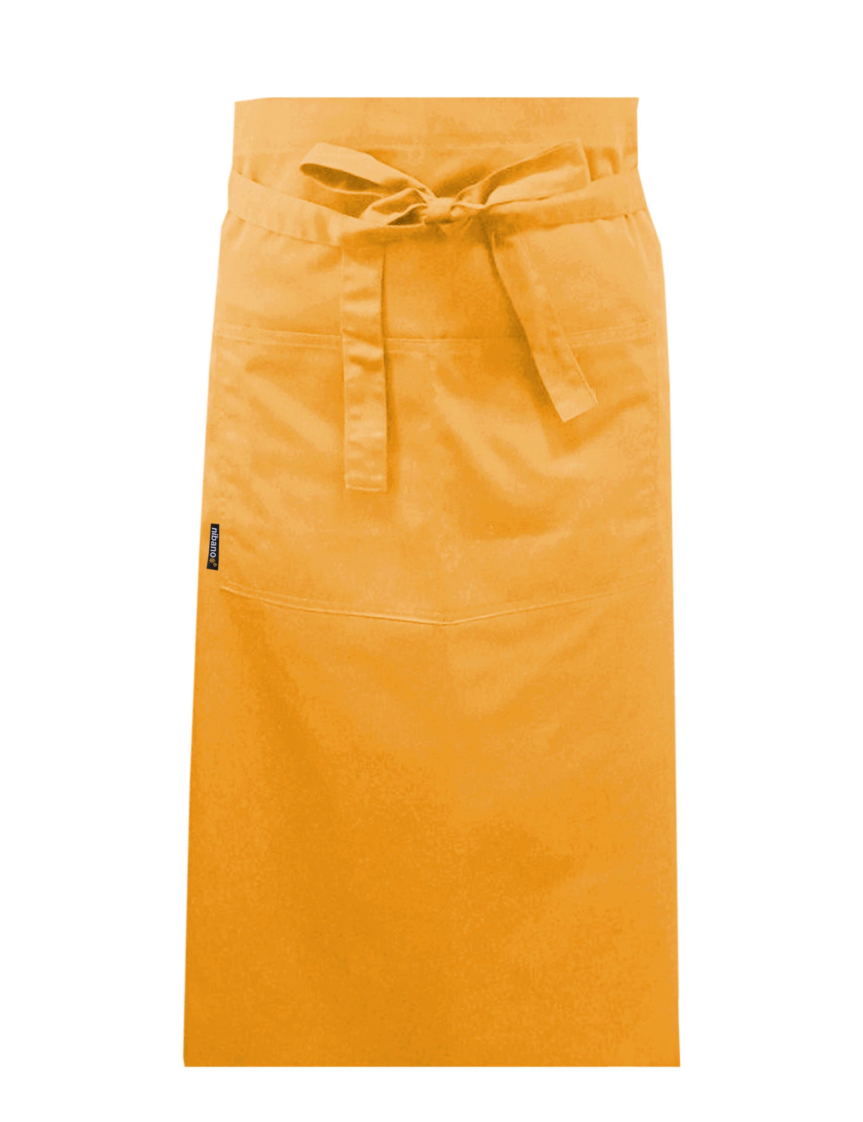 Nibano Long Waist Apron with pockets Yellow