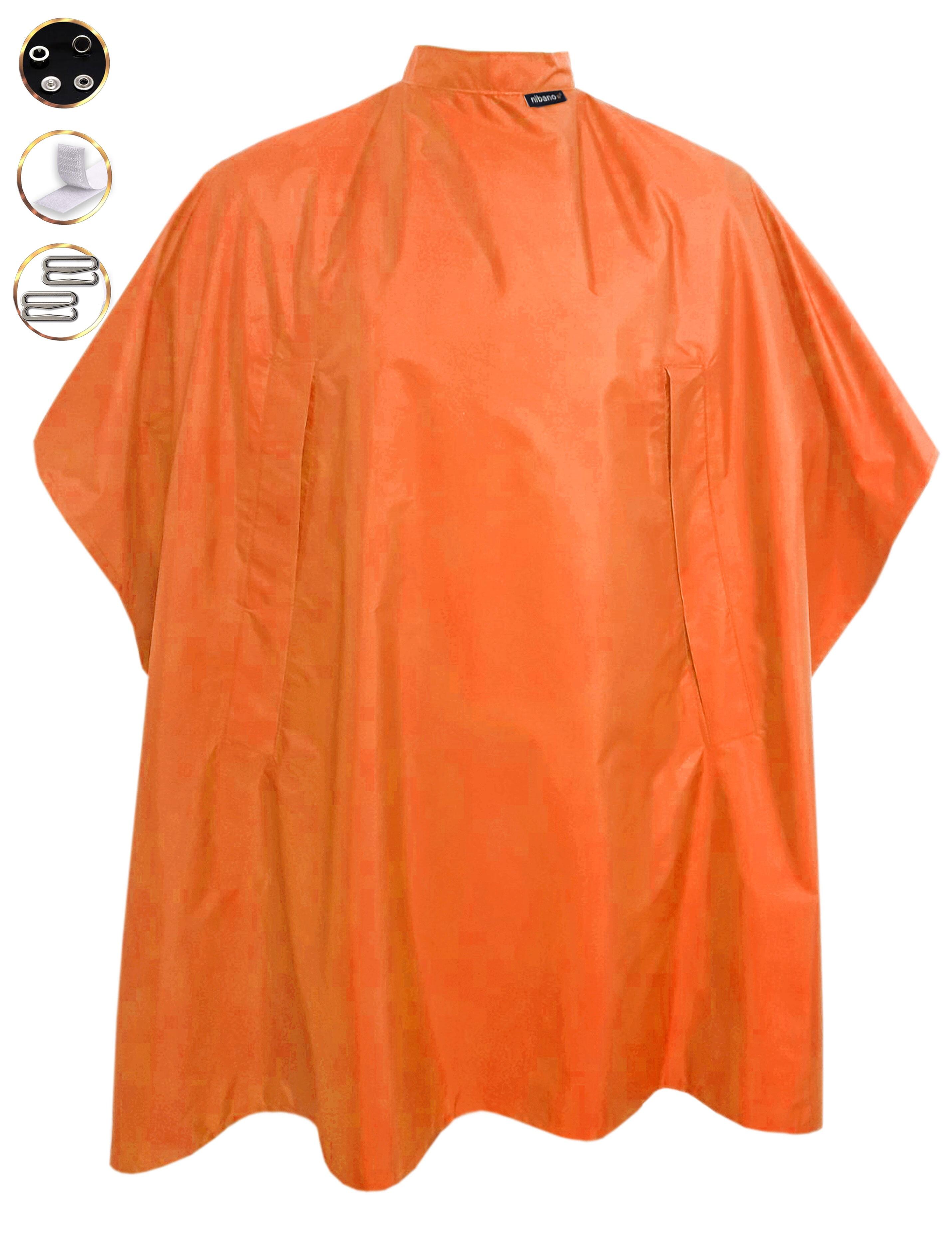 Nibano hairdressing gown with hand slits orange