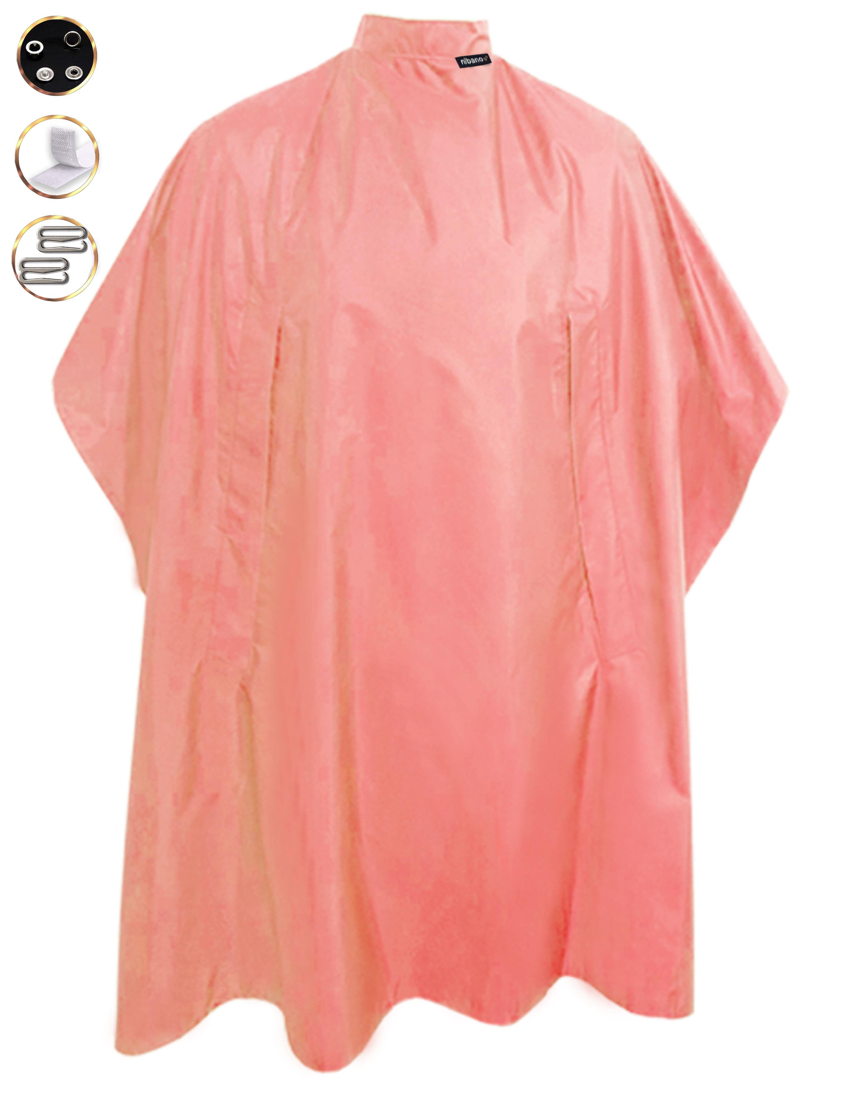 Nibano Hairdressing gown with hand slits Peach