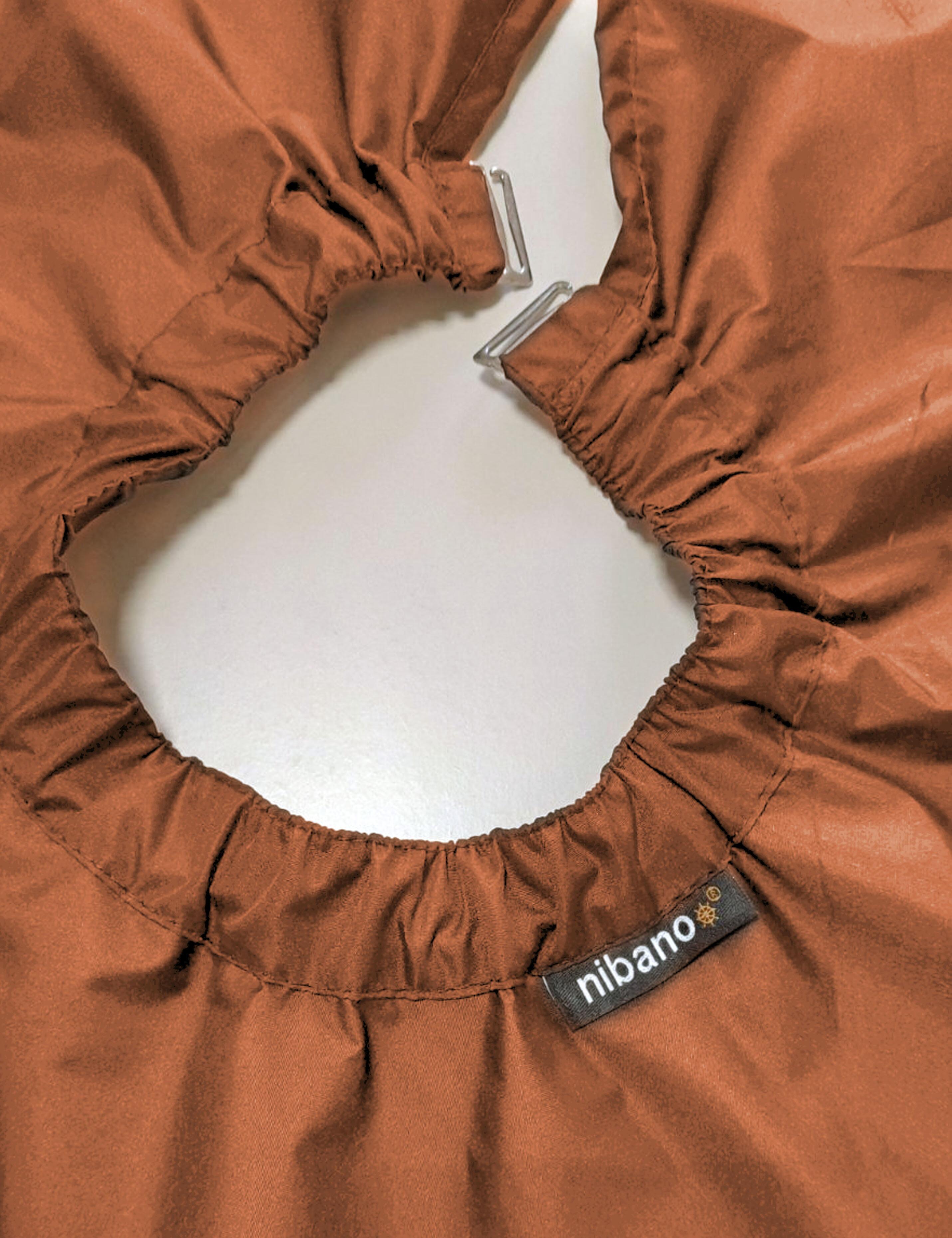 Ginger Biscuit Hairdressing gown with clips closing