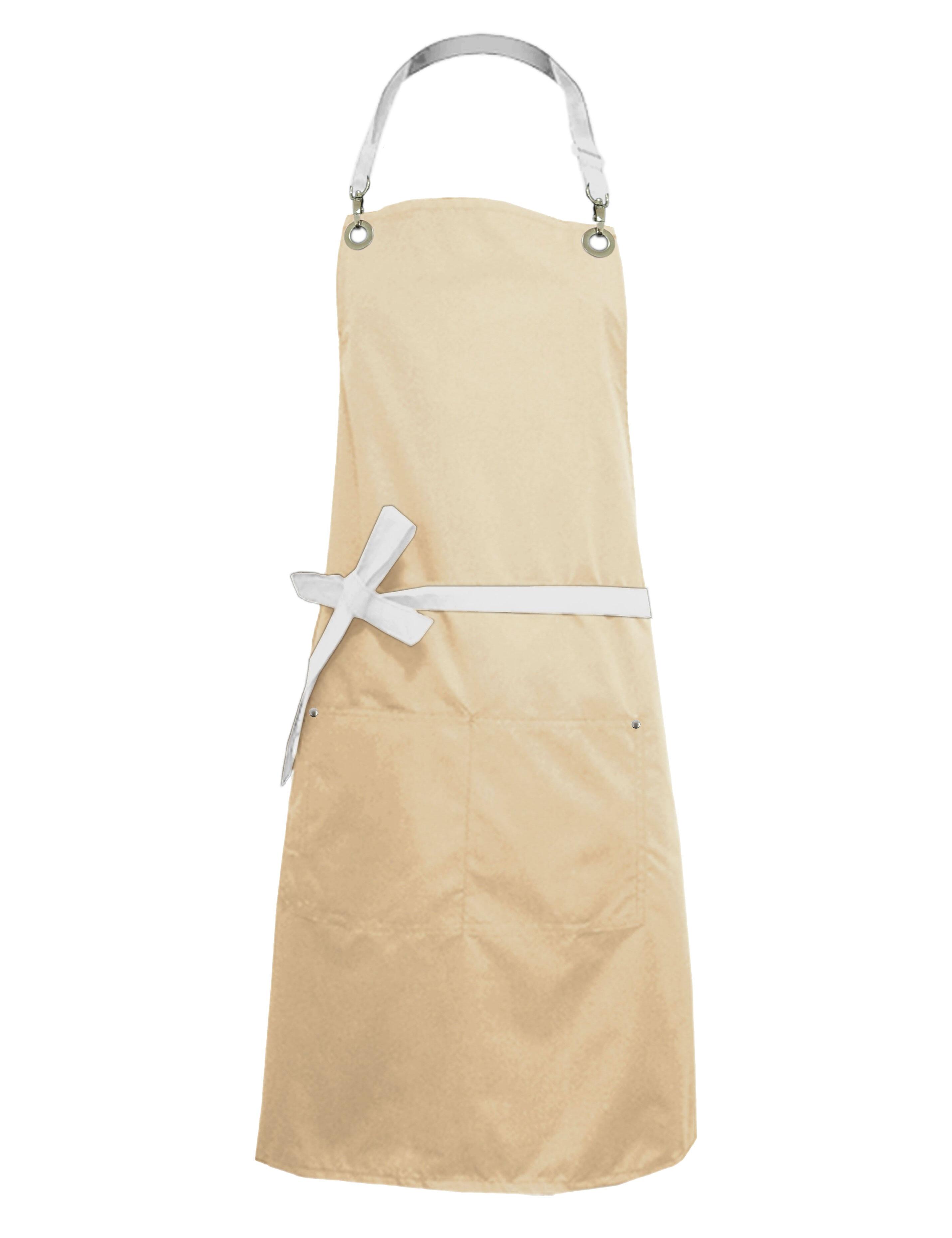 Nibano waterproof bi-colour luxury hairdressing and grooming apron cream