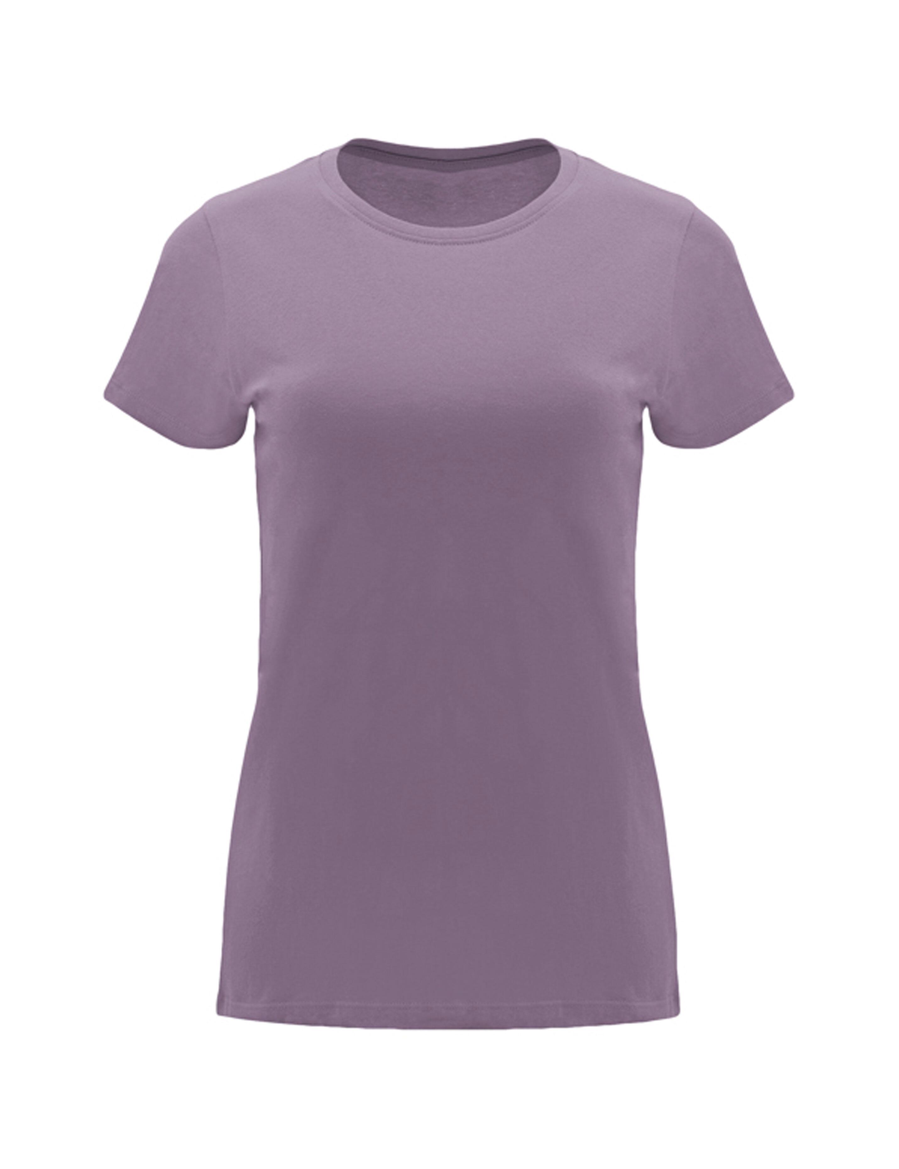 Plain lilac women's T-shirt heavyweight cotton